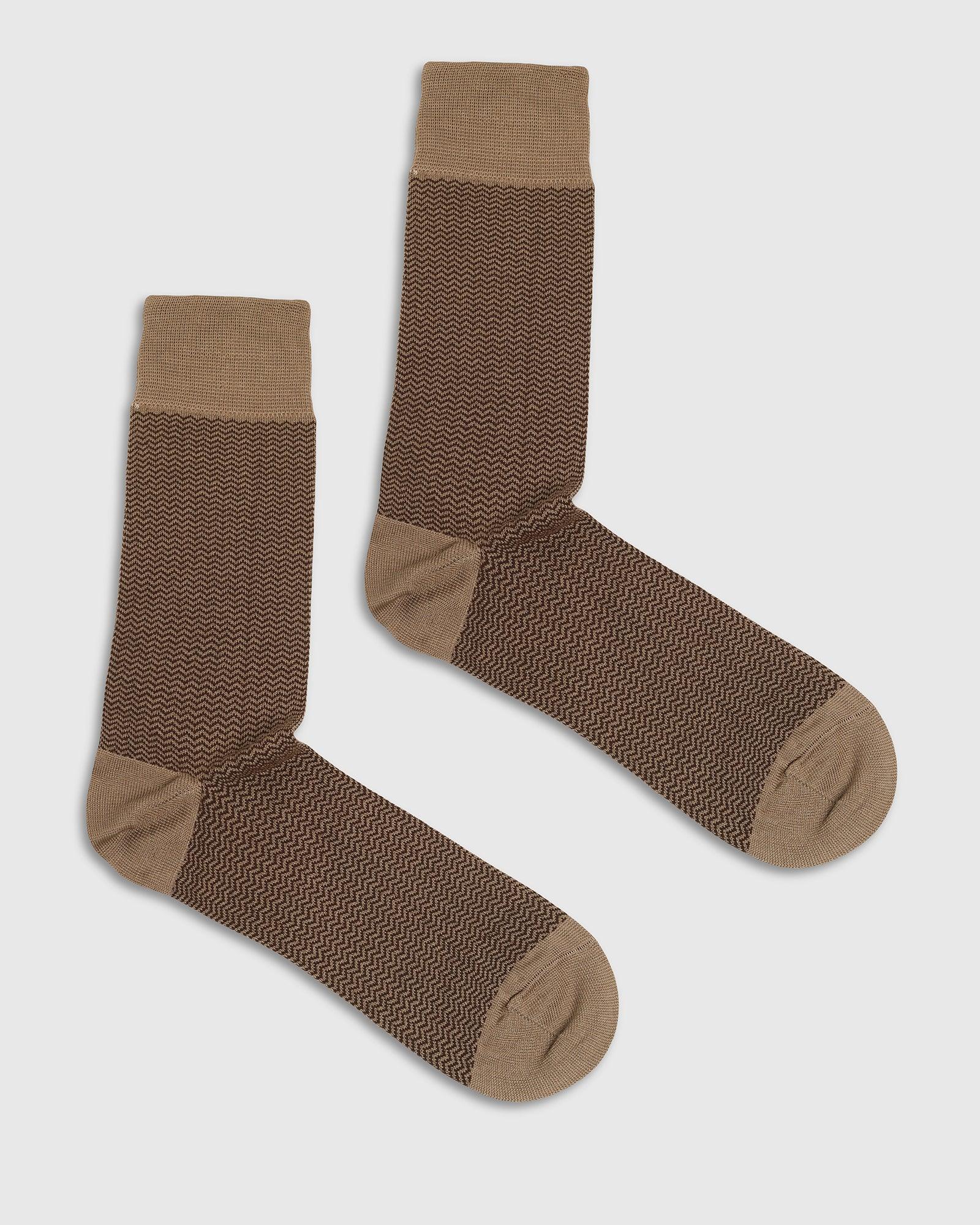 Cotton Beige Knitted Socks - Tusken - Image 3