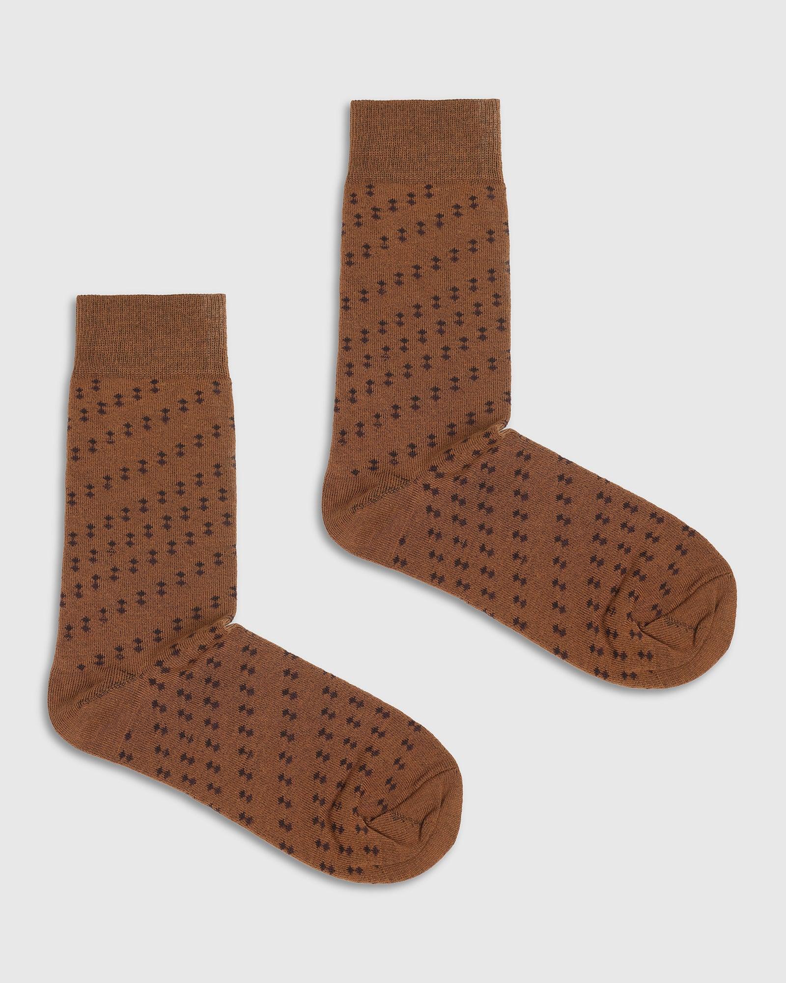 Cotton Beige Knitted Socks - Sevilla - Image 2
