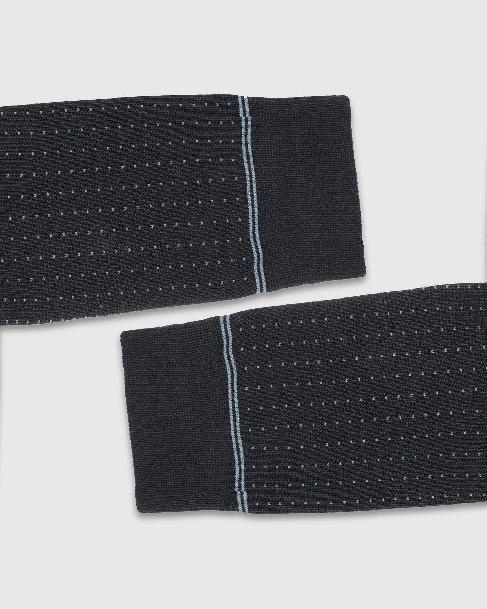 Cotton Deep Navy Knitted Socks - Star - Image 4