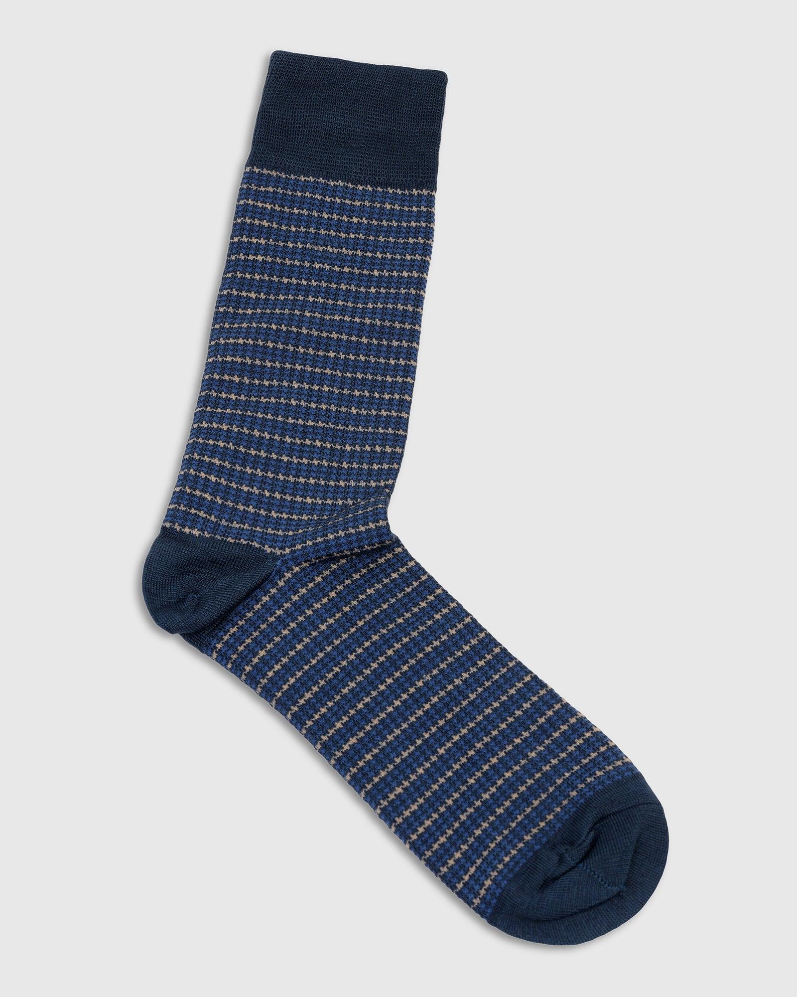 Cotton Galactic Blue Knitted Socks - Tauro - Image 4