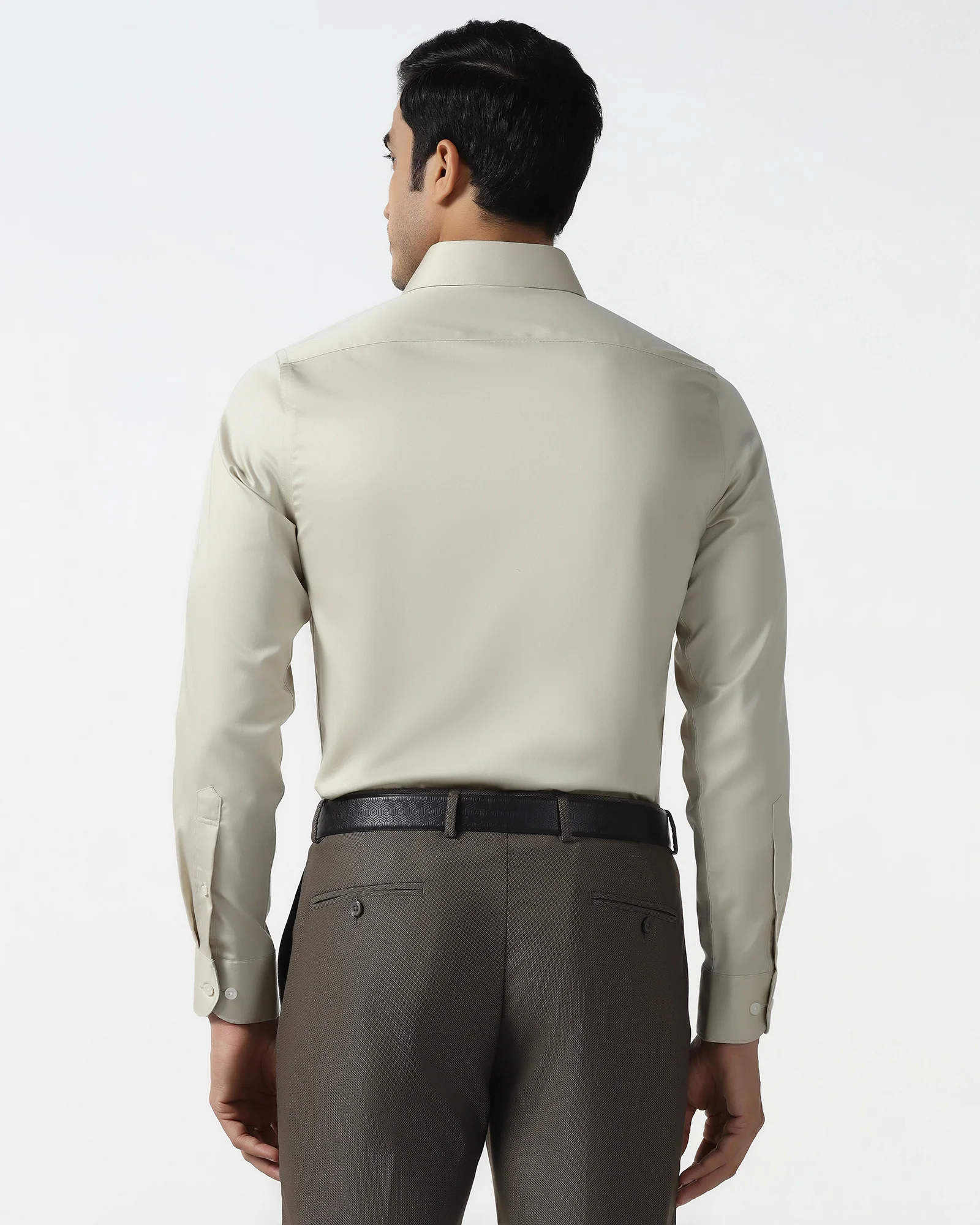 Cream Unwrinkle Solid Shirt - Sylvia - Image 2