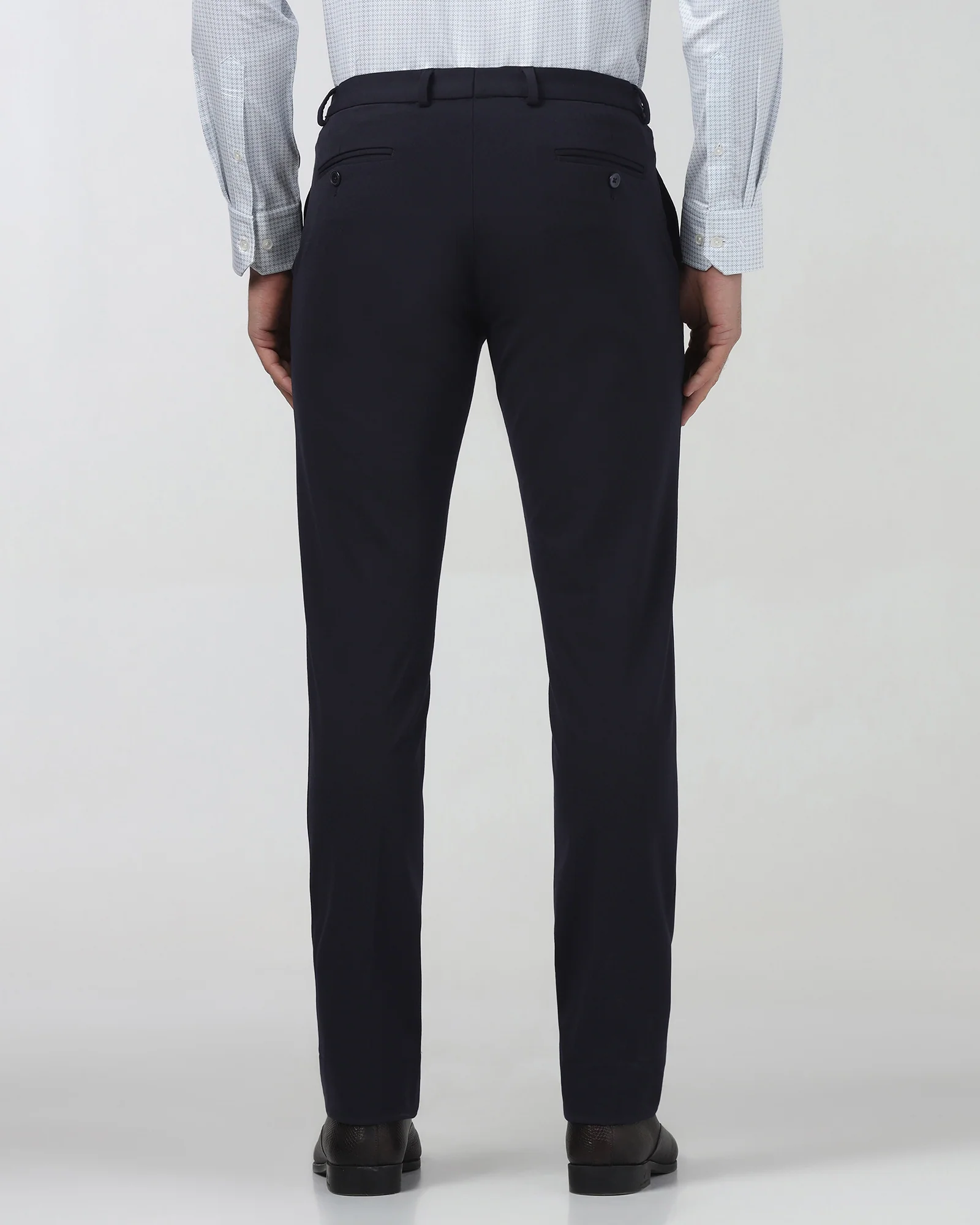 Dark Blue Solid Trouser - Oak - Image 7