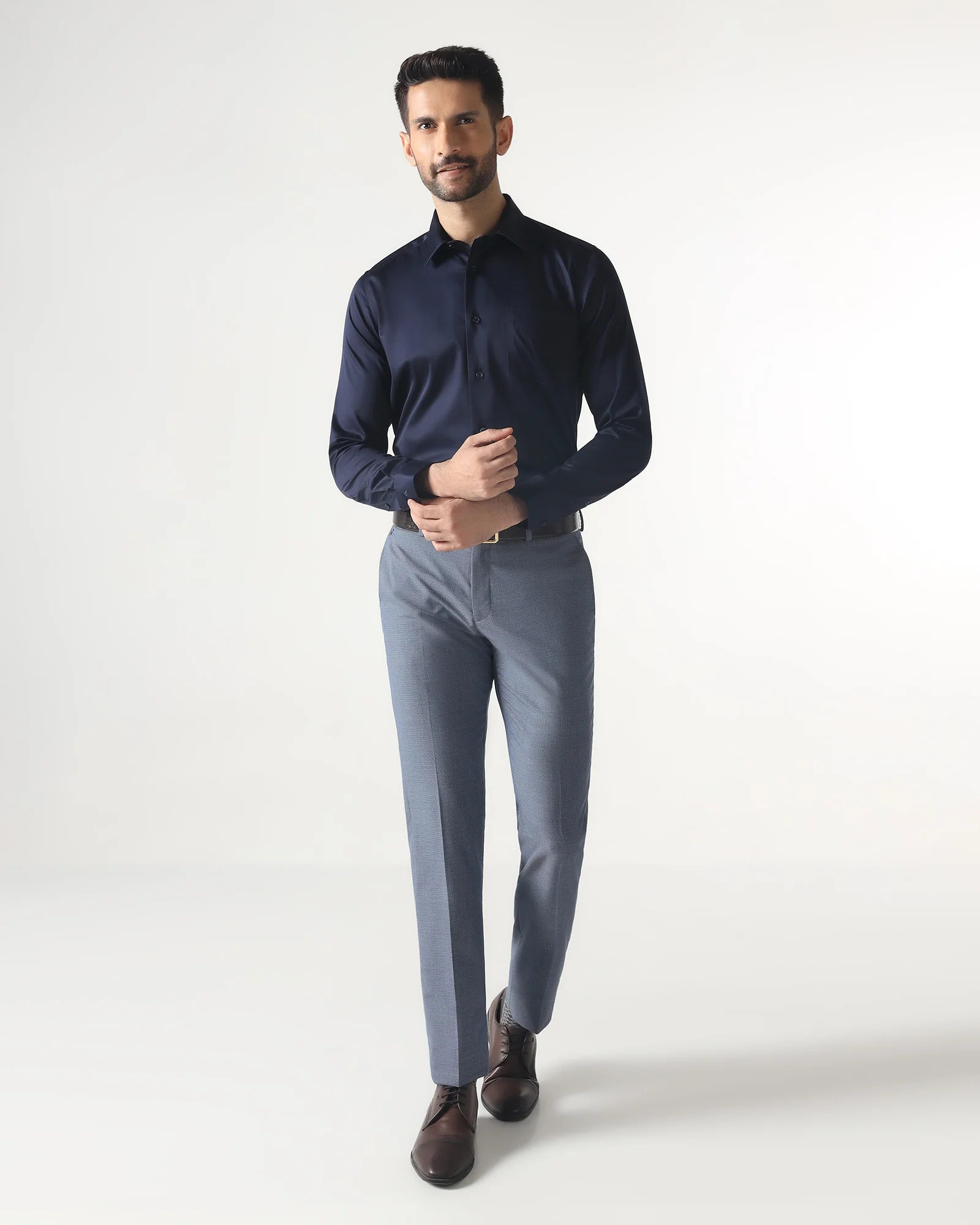 Dark Navy Non Iron Solid Shirt - Sailor - Image 3