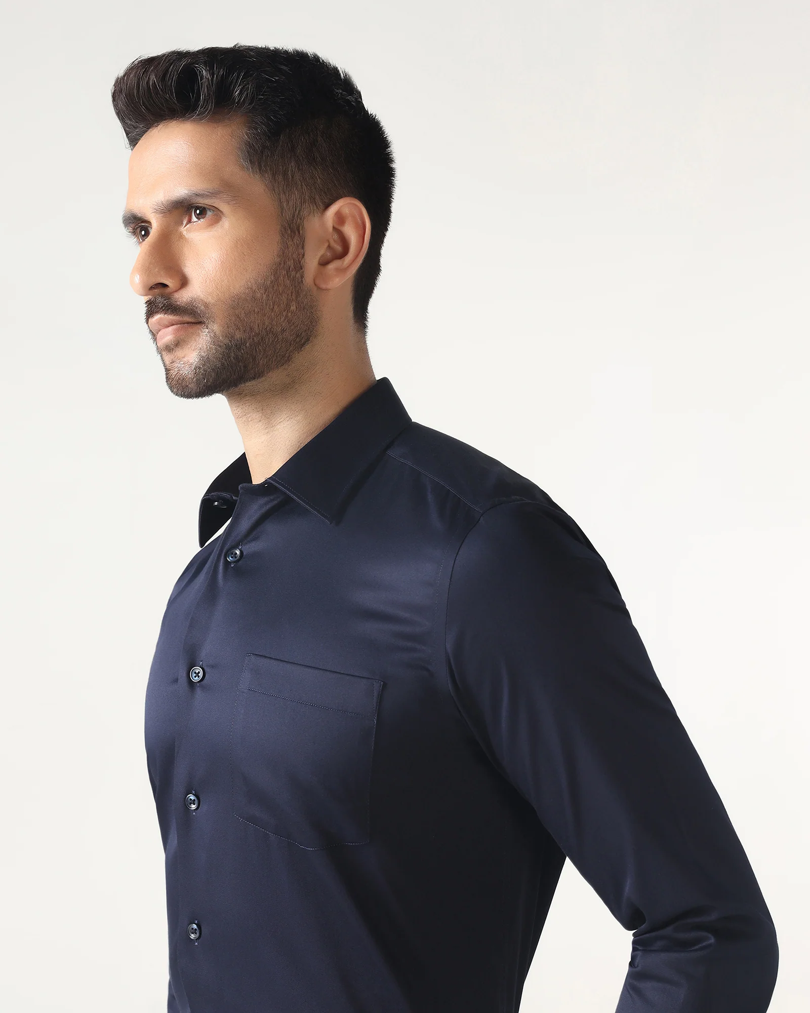 Dark Navy Non Iron Solid Shirt - Sailor - Image 4