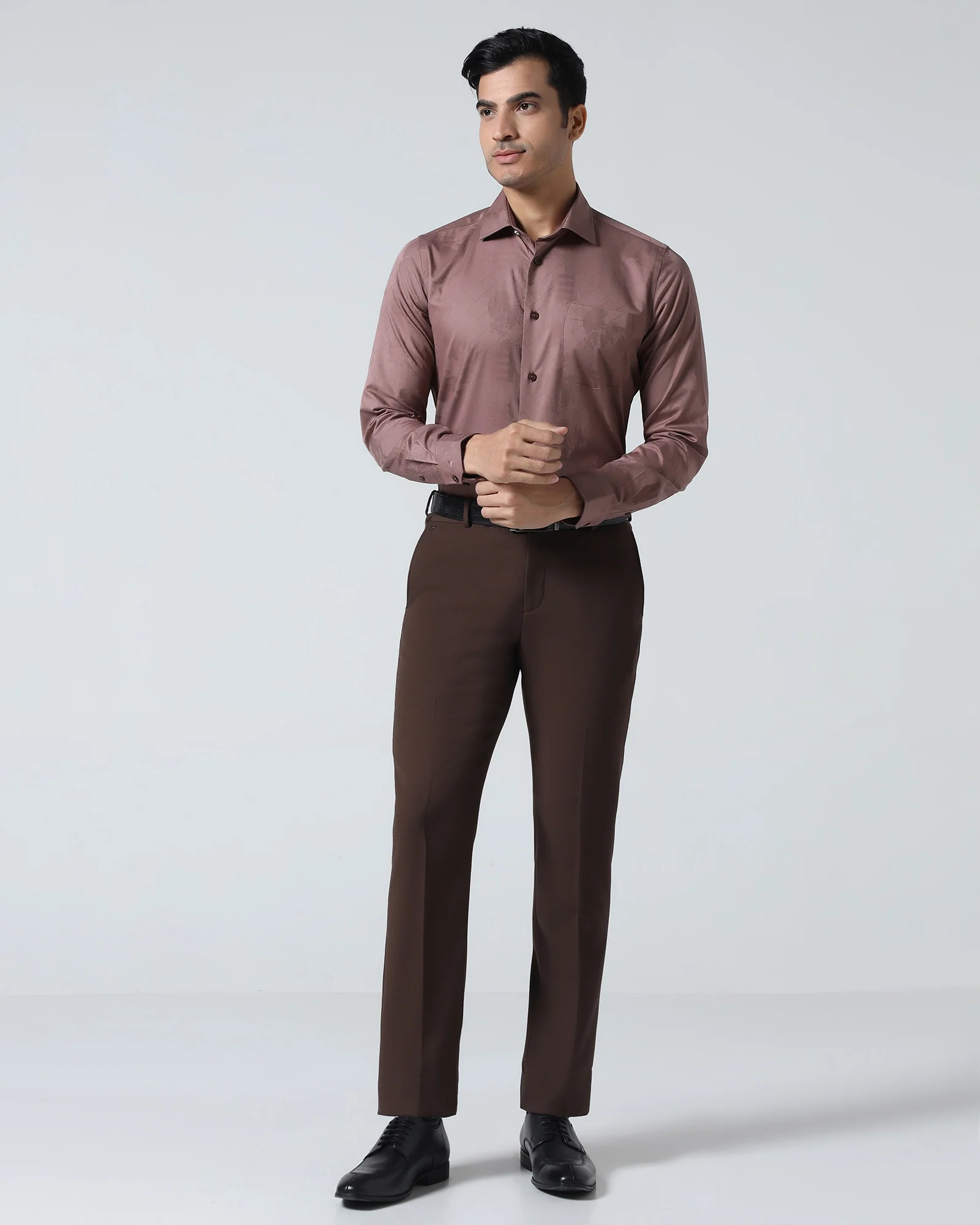 Dusty Pink Jacquard Shirt - Ramen - Image 3