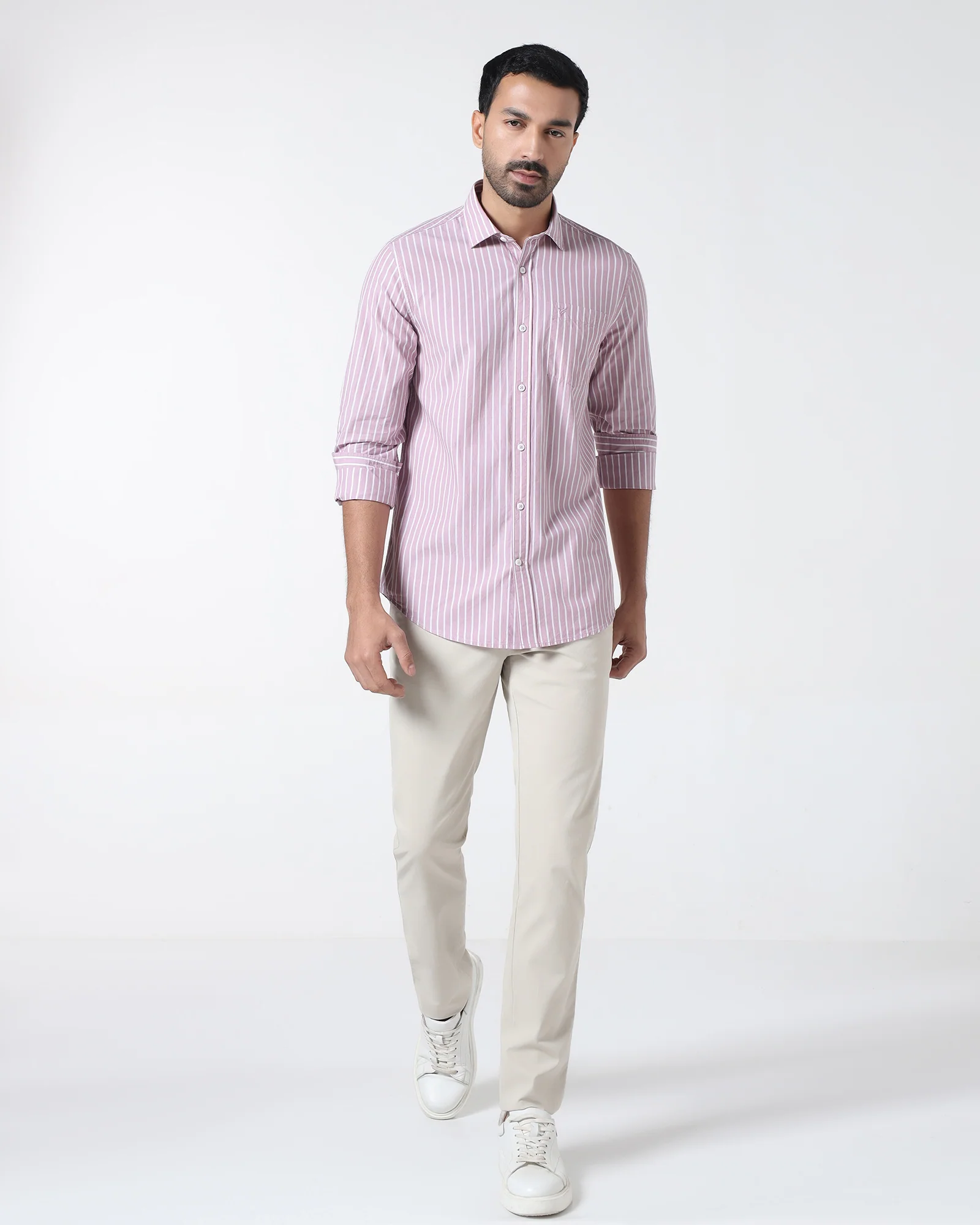 Dusty Pink Stripe Shirt - Hamber - Image 3