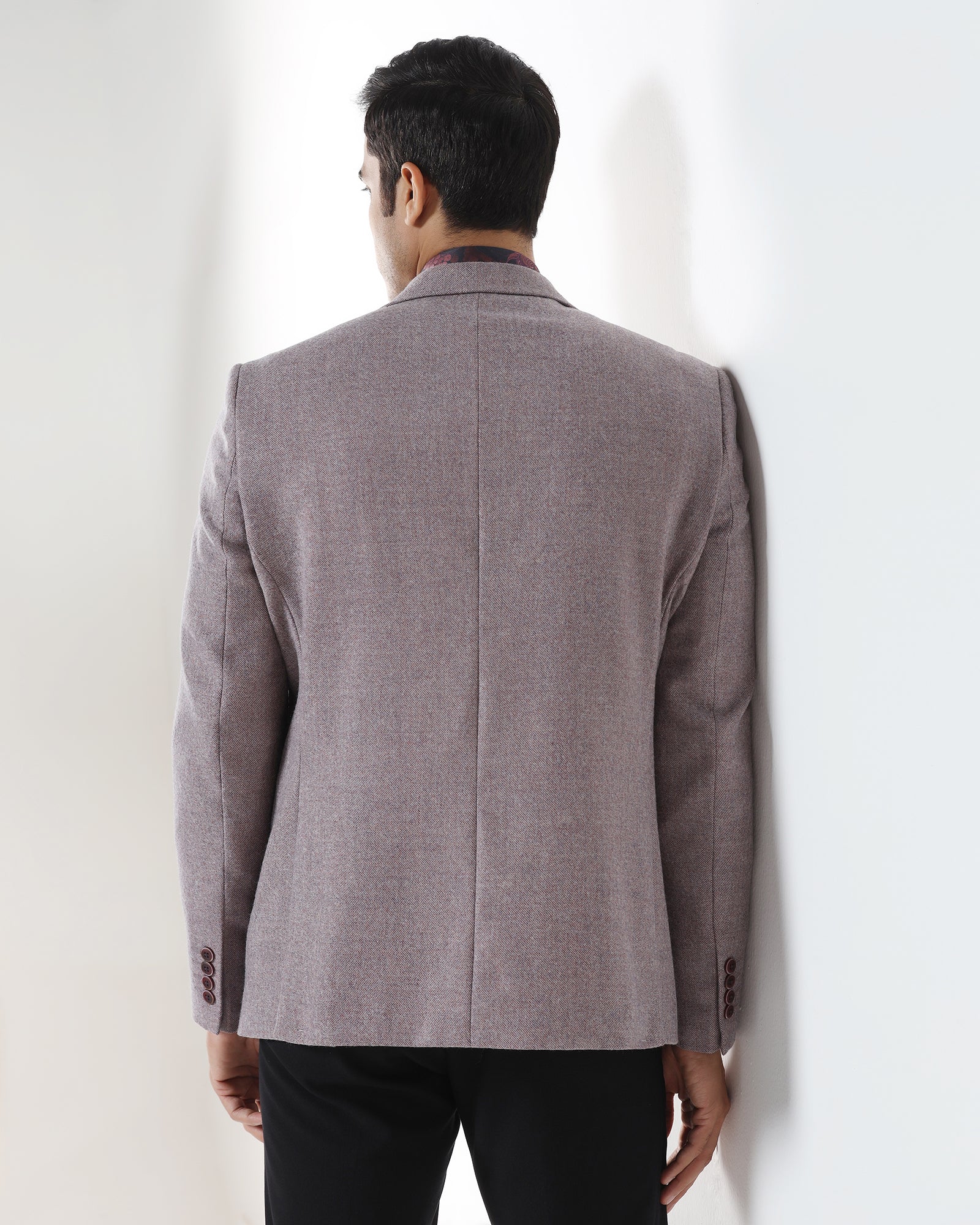 Dusty Pink Textured Blazer - Grants - Image 2