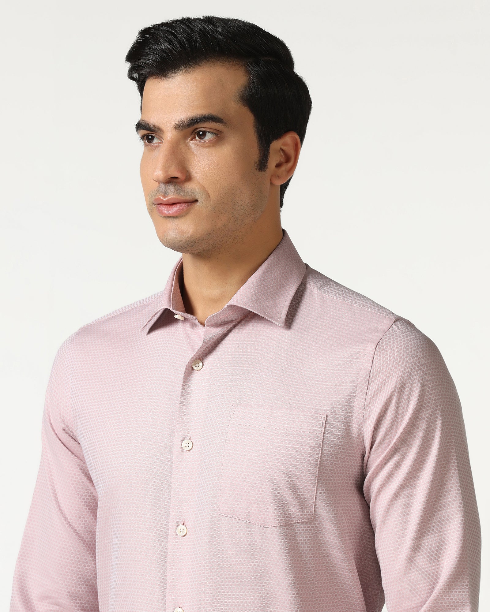 Dusty Pink Textured Shirt - Random - Image 4