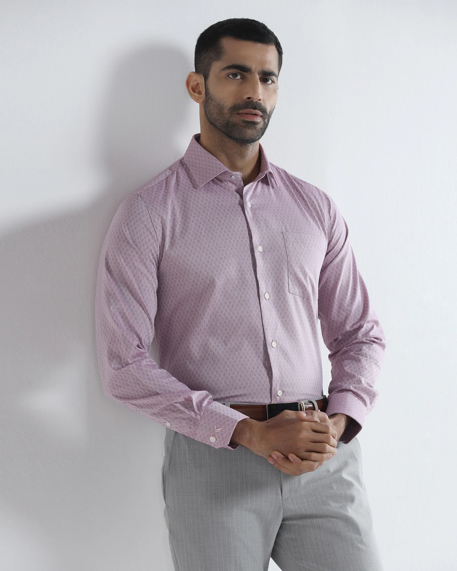 Dusty Pink Textured Shirt - Seon - Image 7