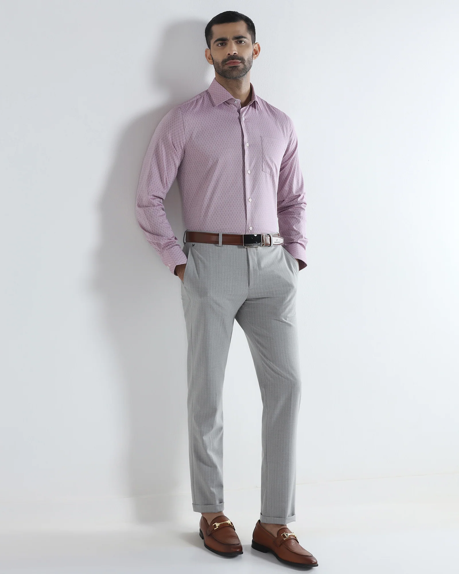 Dusty Pink Textured Shirt - Seon - Image 8