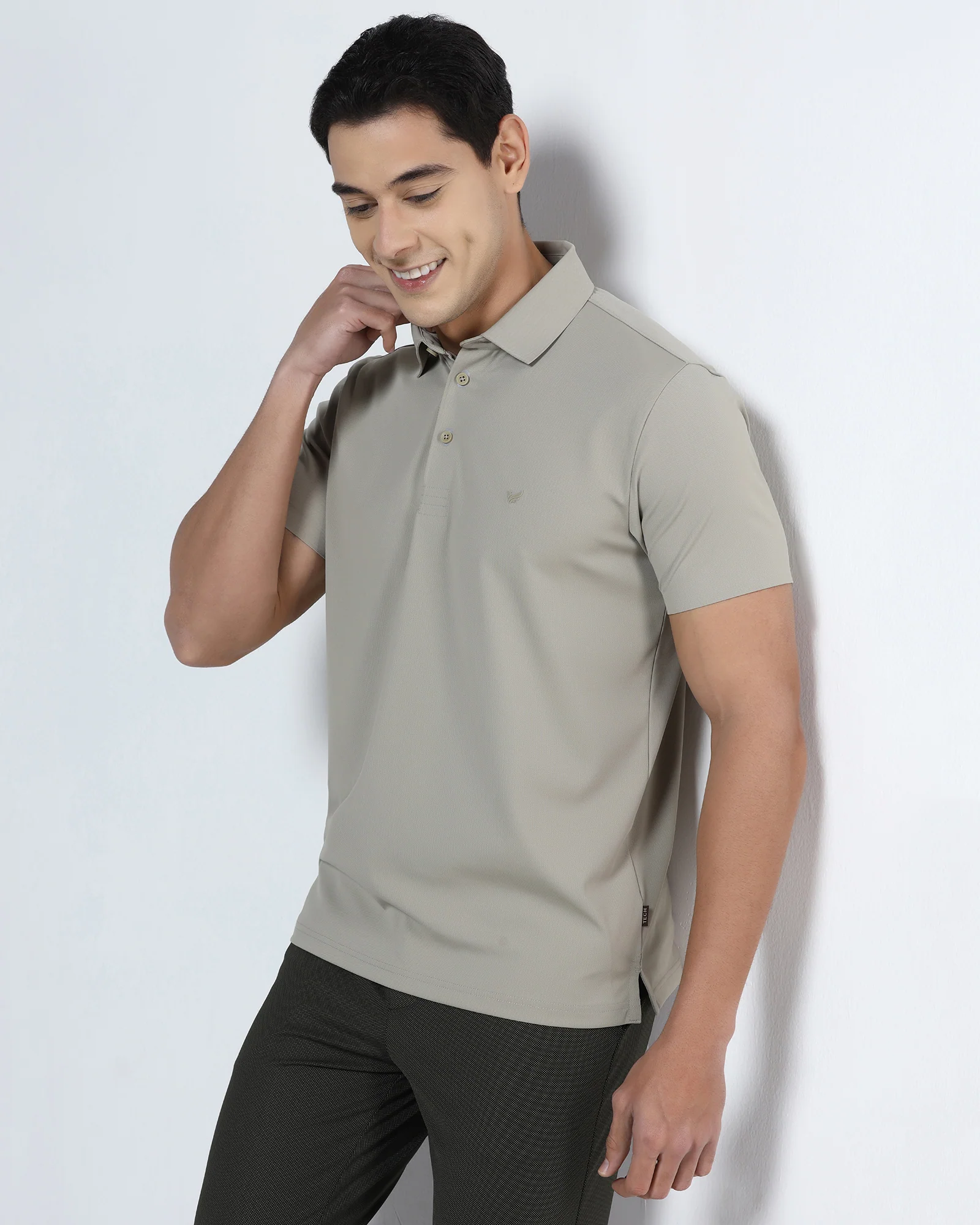 Ecru TechPro Textured Polo - Hina - Image 7