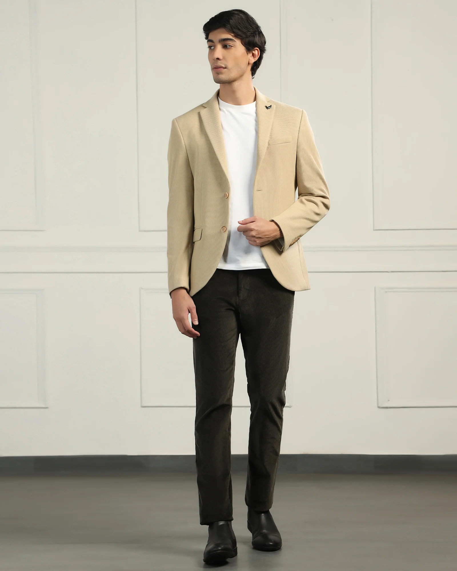 Formal Beige Stripe Blazer - Nios - Image 8
