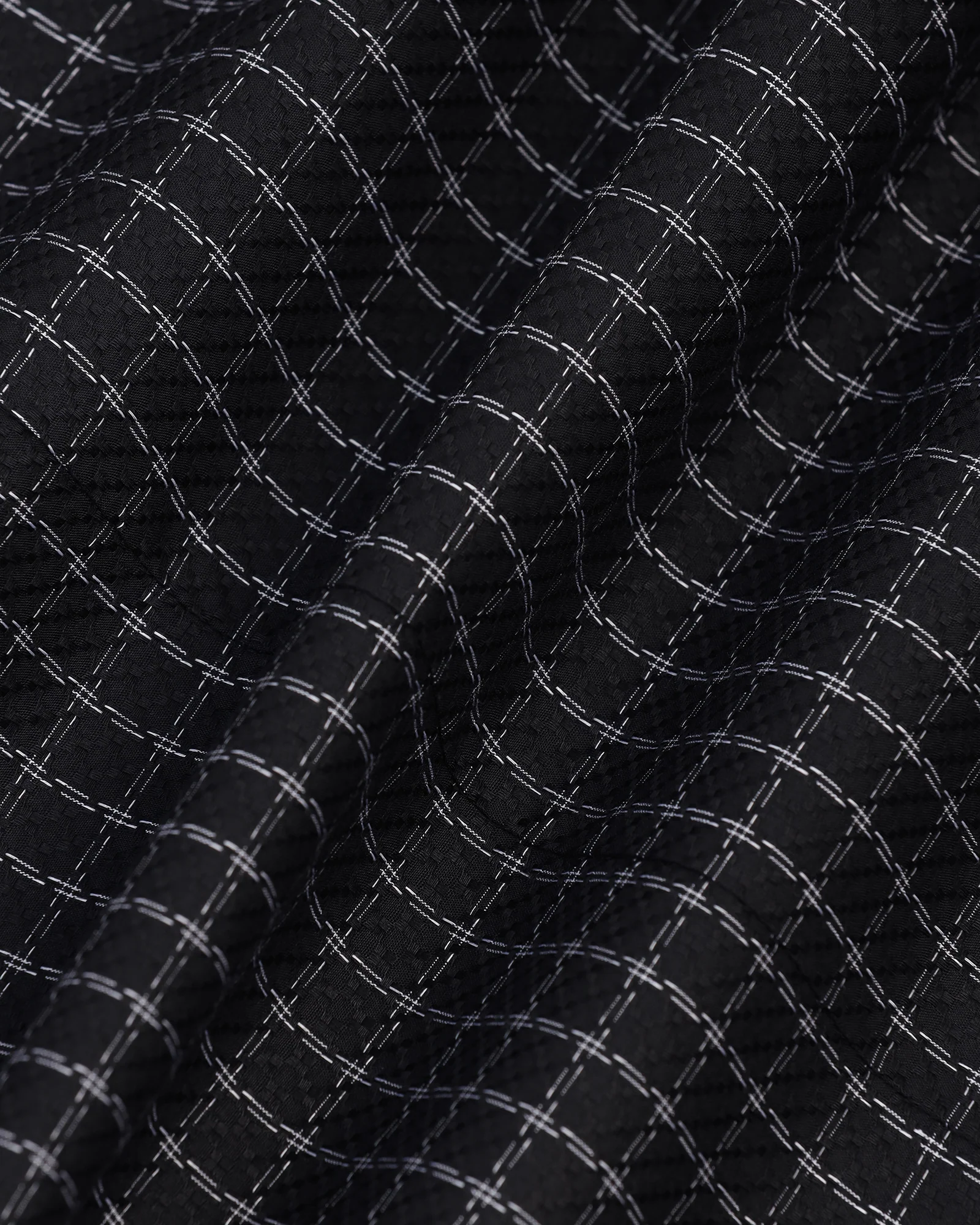 Formal Black Check Shirt - Drone - Image 6
