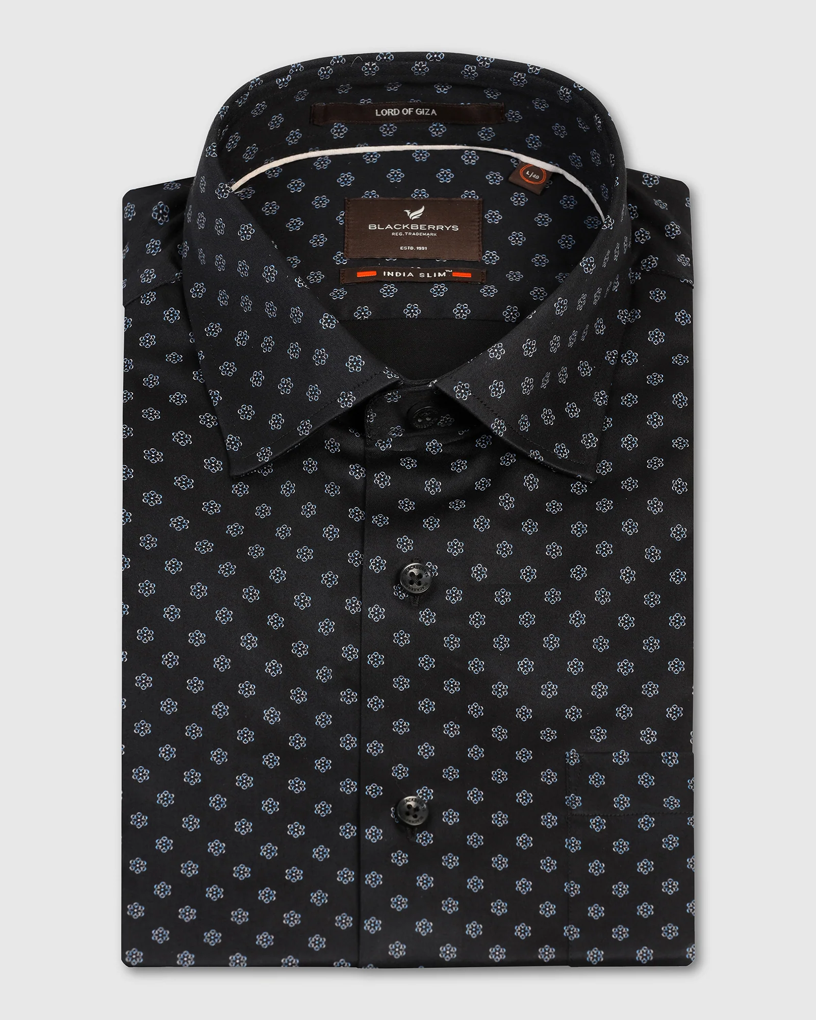 Formal Black Printed Shirt - Title - Image 5