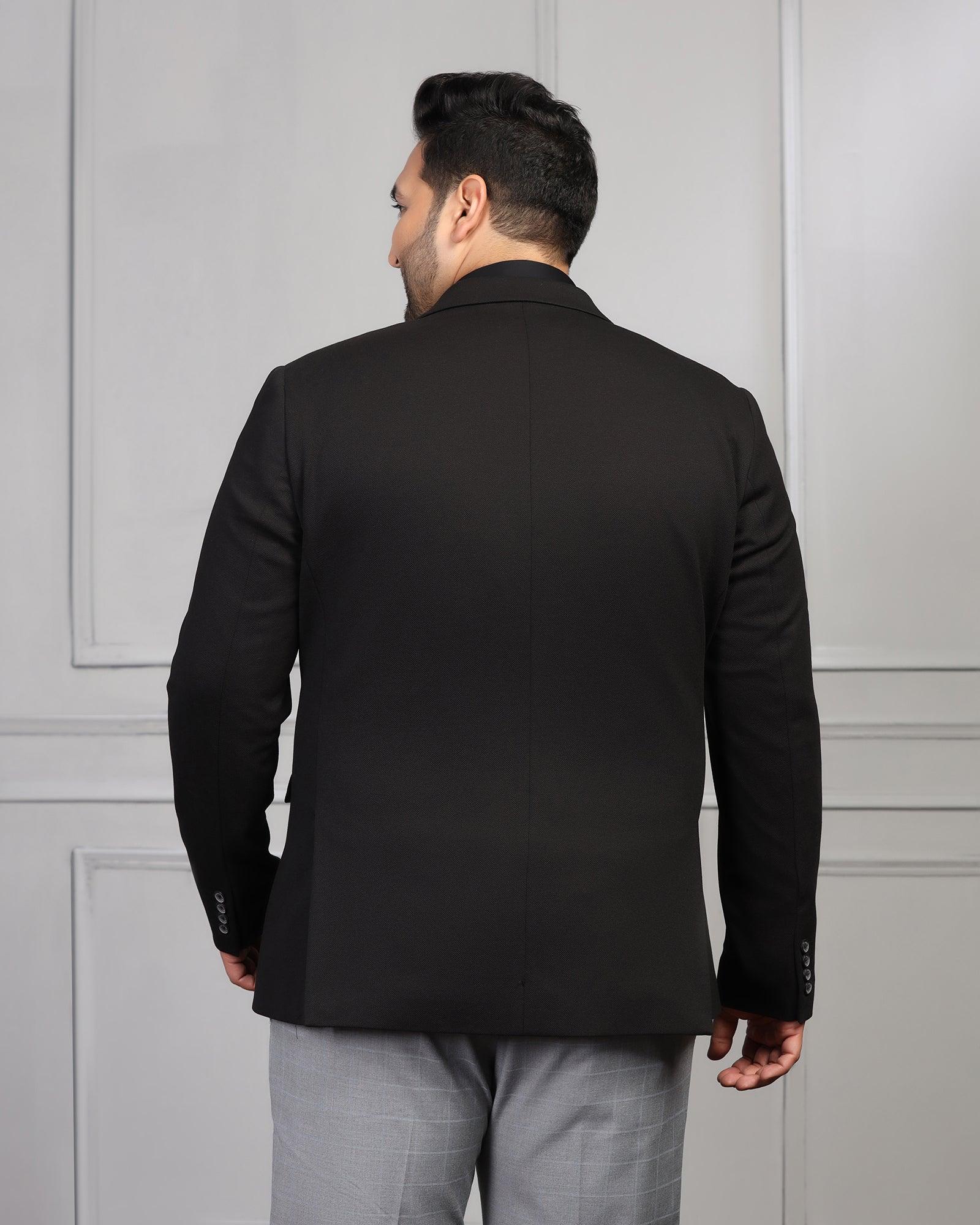 Formal Black Textured Blazer - Caleb - Image 8