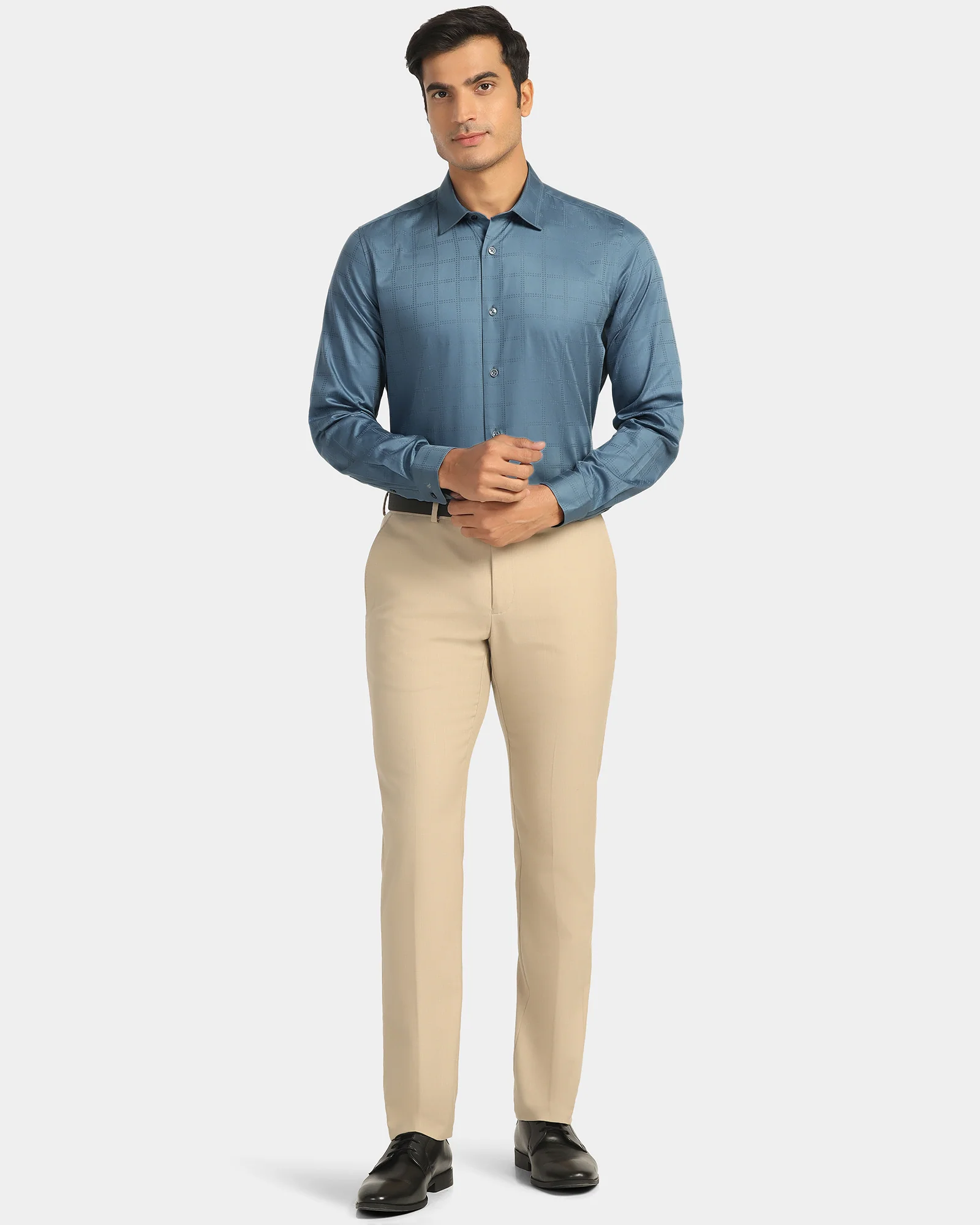 Formal Blue Check Shirt - Rhythm - Image 3