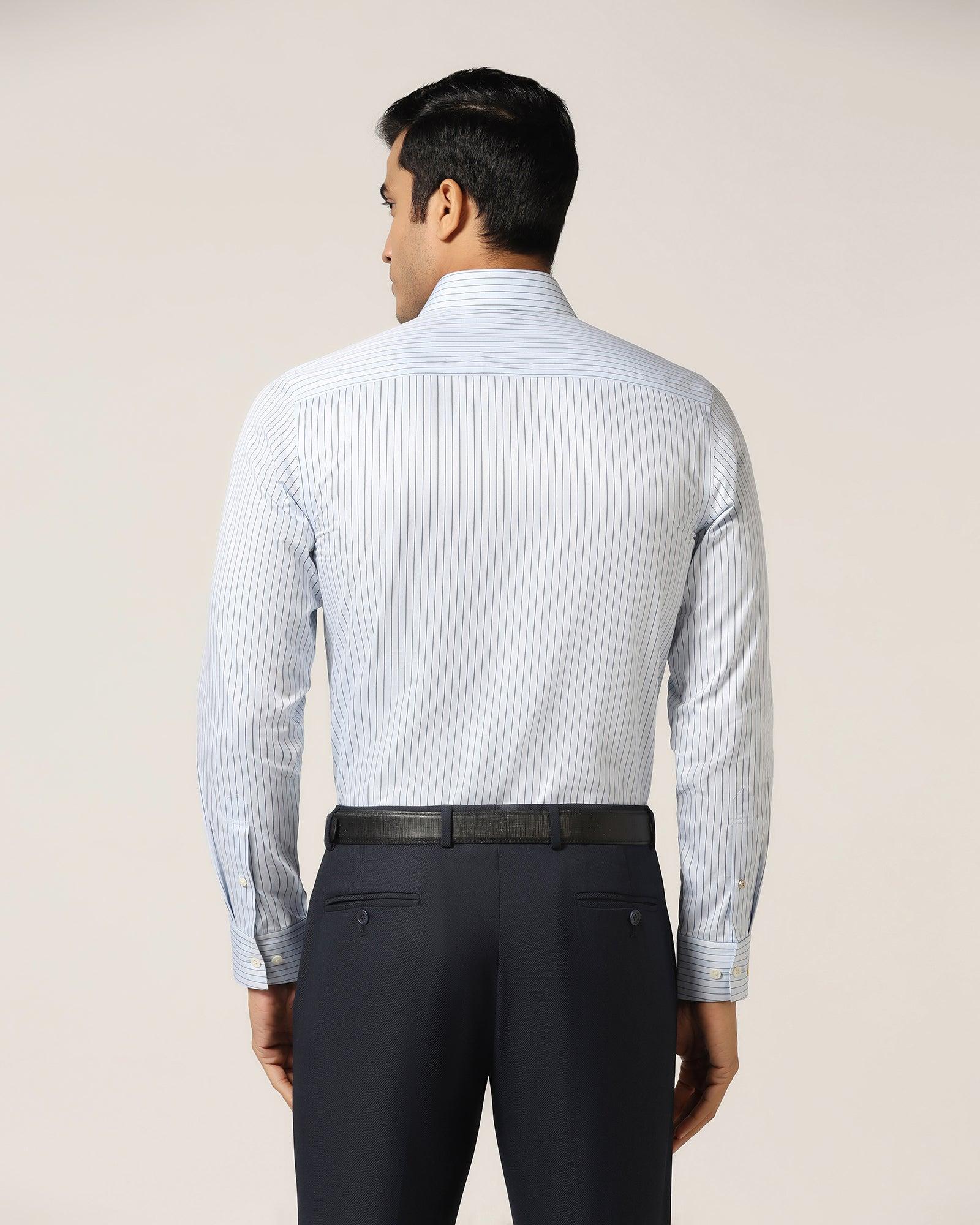 Luxe Formal Blue Stripe Shirt - Avian - Image 2