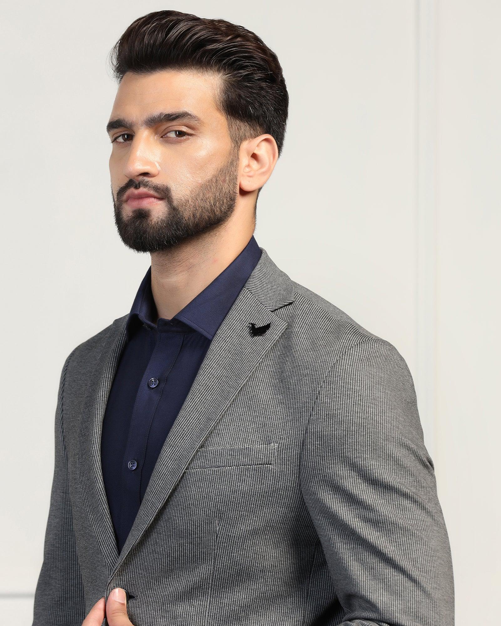 Formal Charcoal Textured Blazer - Artura - Image 4