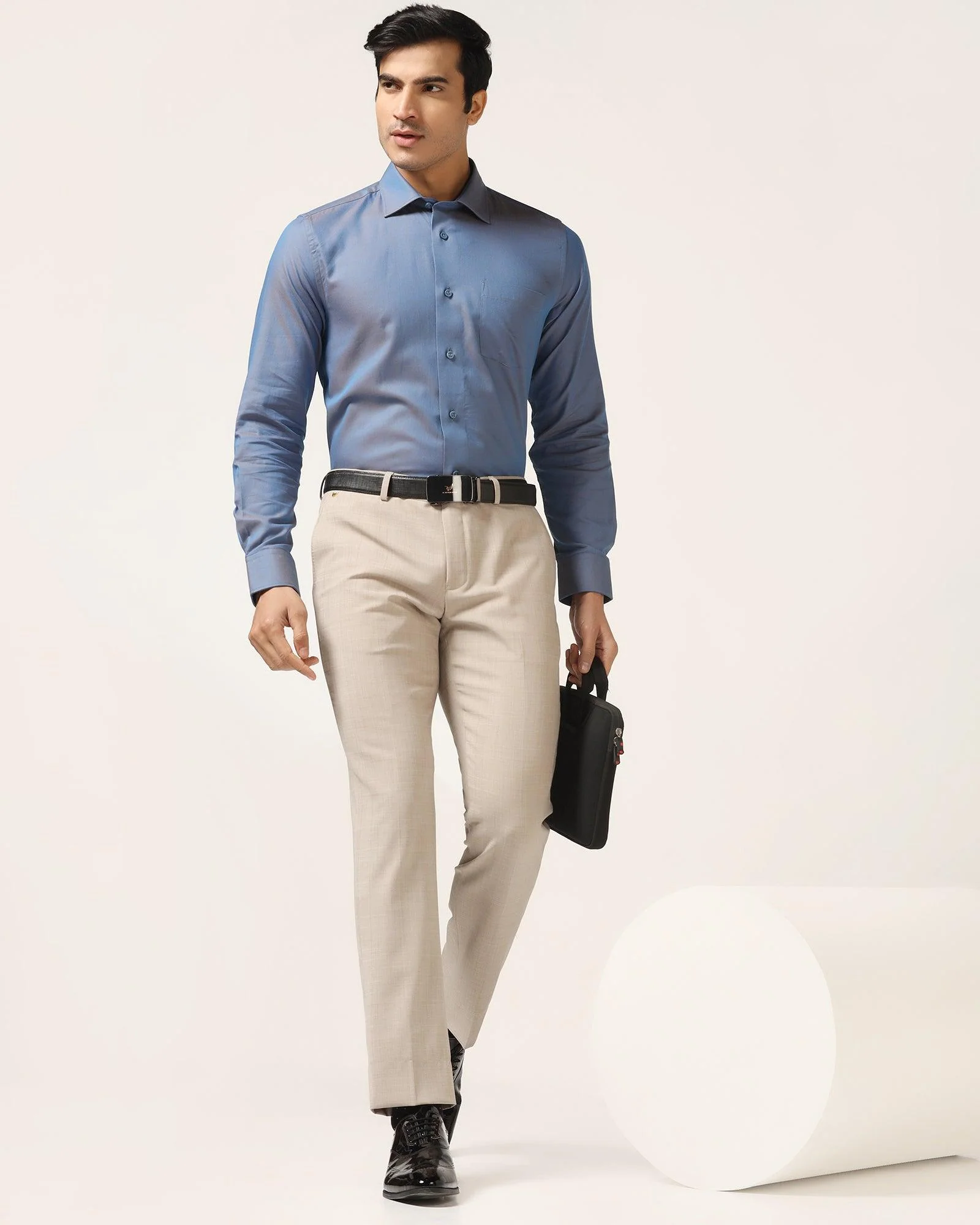 Formal Cobalt Textured Shirt - Brat - Image 7