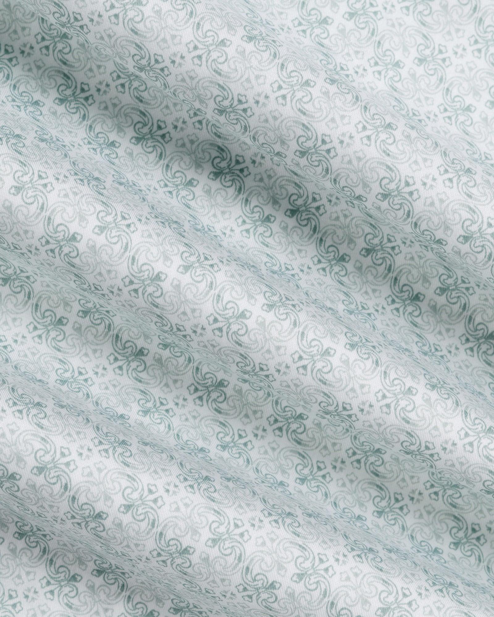 Formal Green Printed Shirt - Iris - Image 7