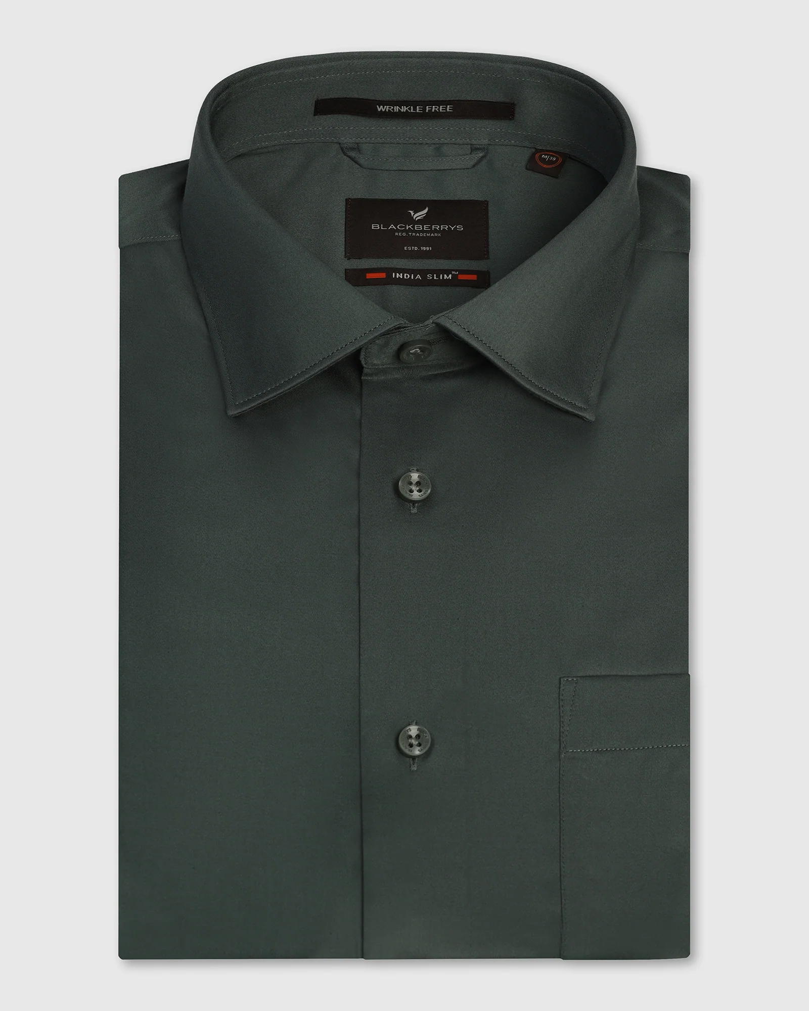 Non Iron Formal Green Solid Shirt - Georgia - Image 5