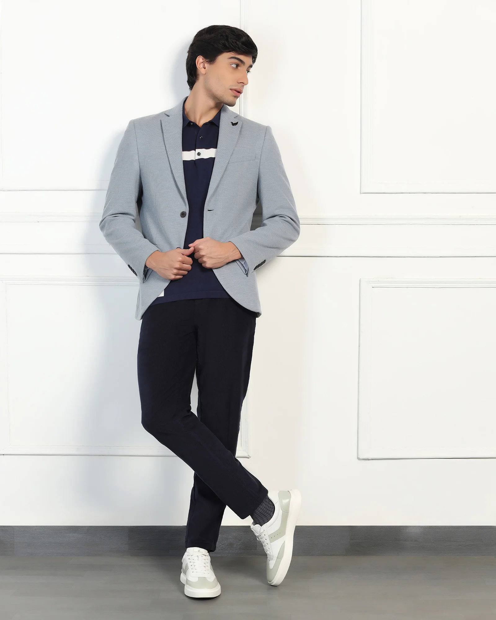 Formal Grey Stripe Blazer - Nios - Image 7