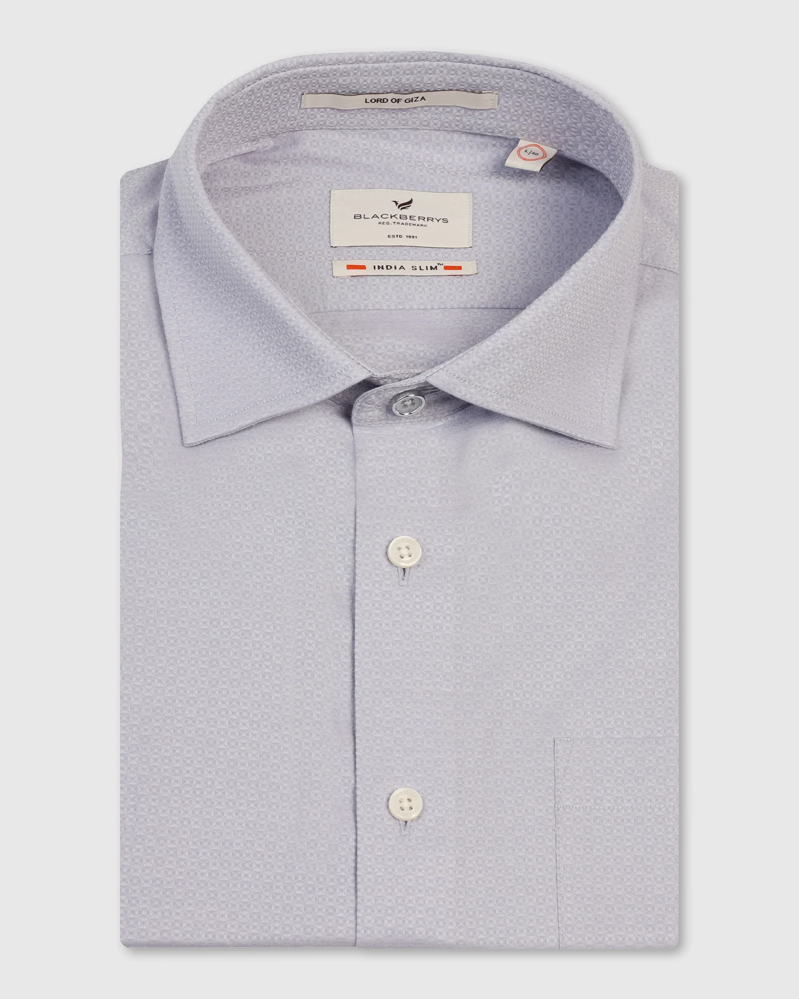 Formal Lavender Textured Shirt - Brick - Image 5