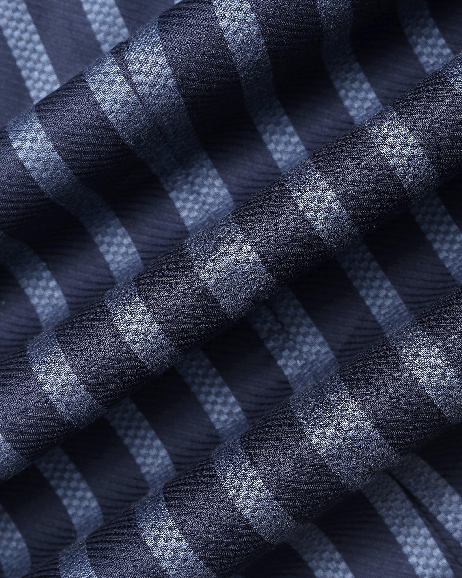 Formal Navy Stripe Shirt - Prism - Image 6