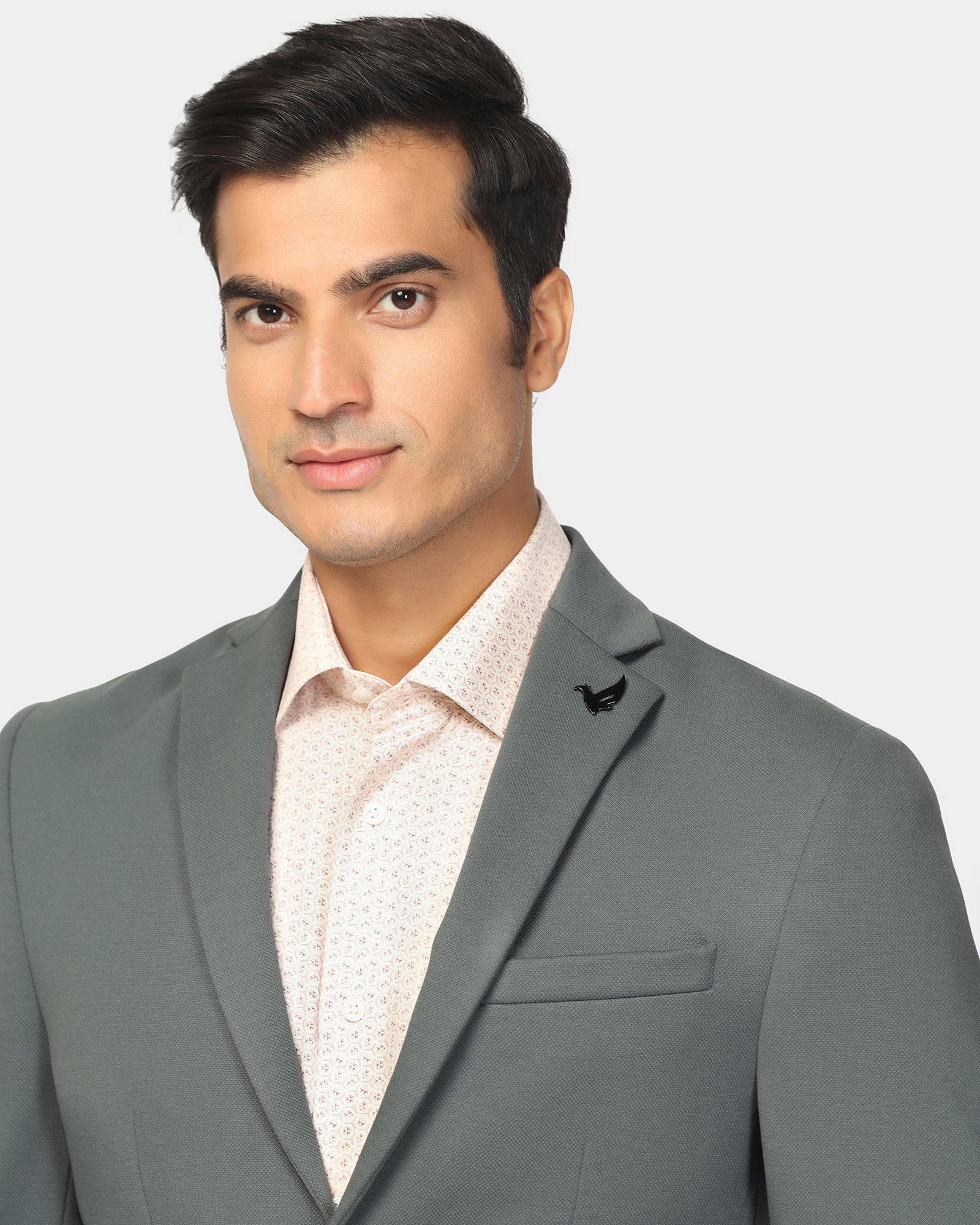 Formal Olive Textured Blazer - Dylan - Image 4