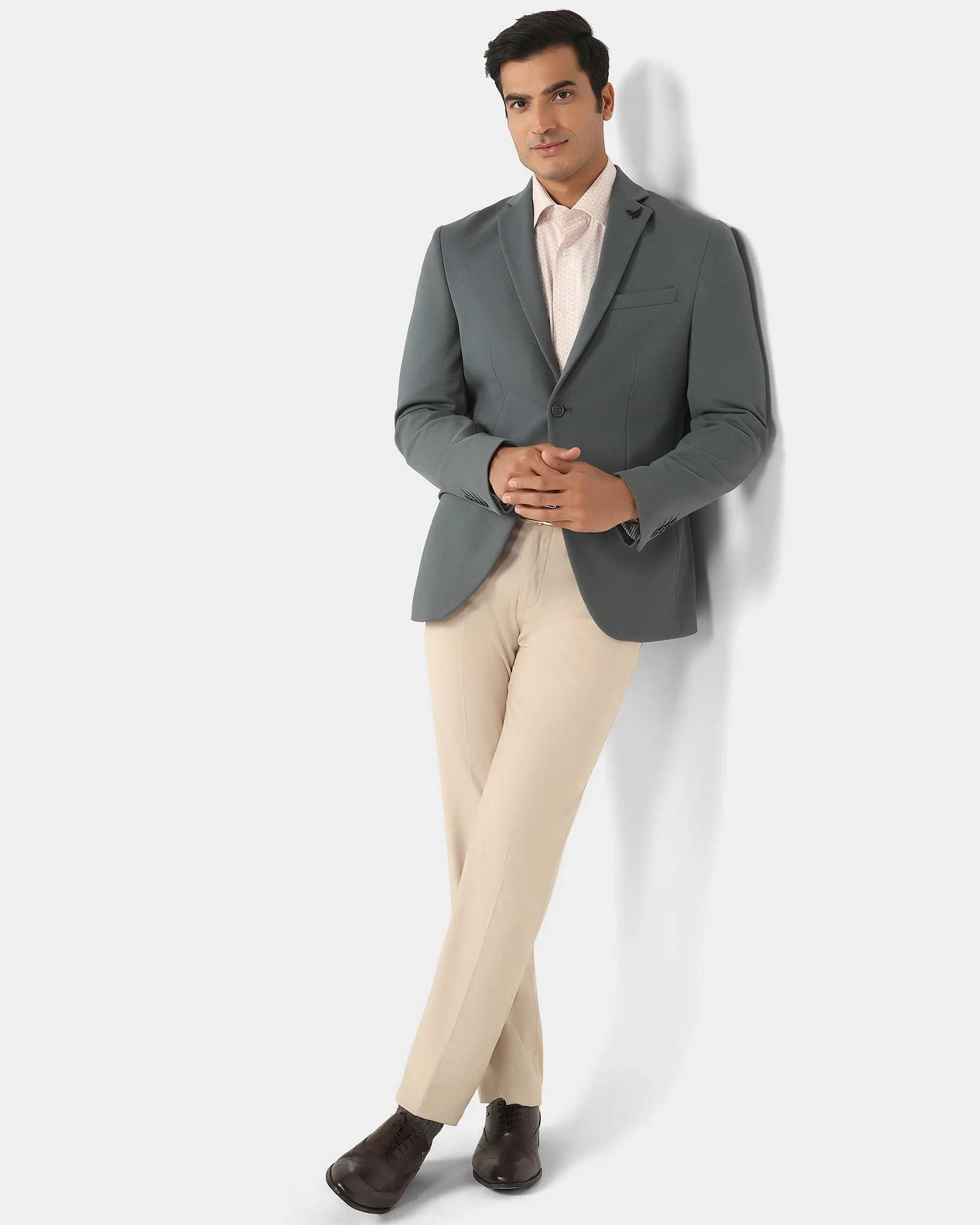 Formal Olive Textured Blazer - Dylan - Image 7