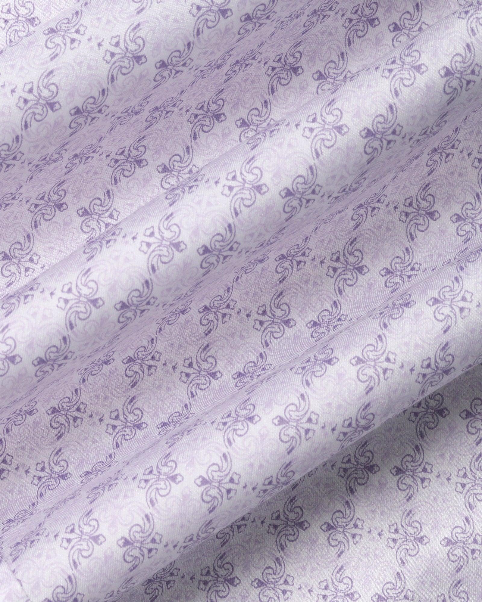 Formal Purple Printed Shirt - Iris - Image 6
