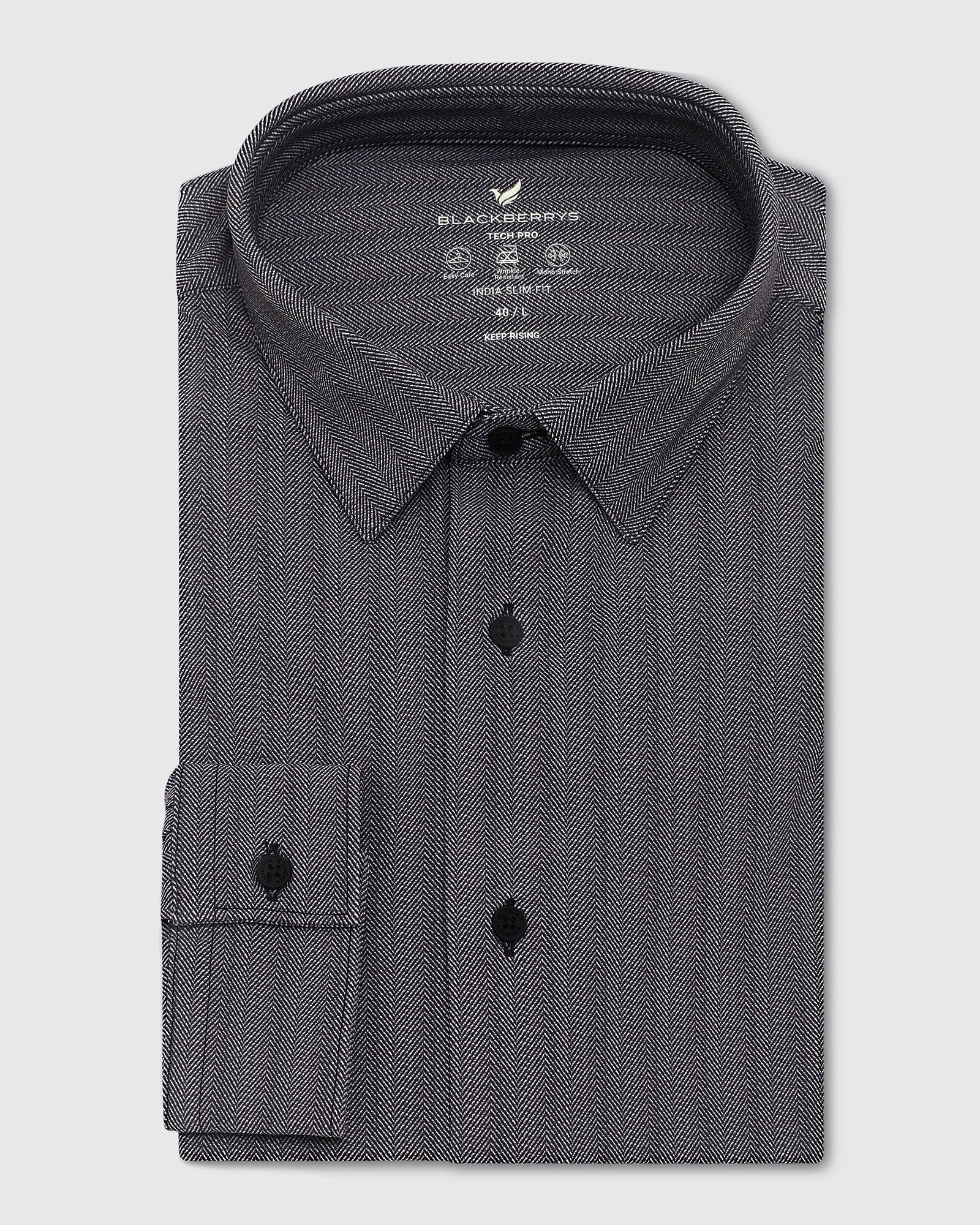 Formal Black Solid Shirt - Otto - Image 5
