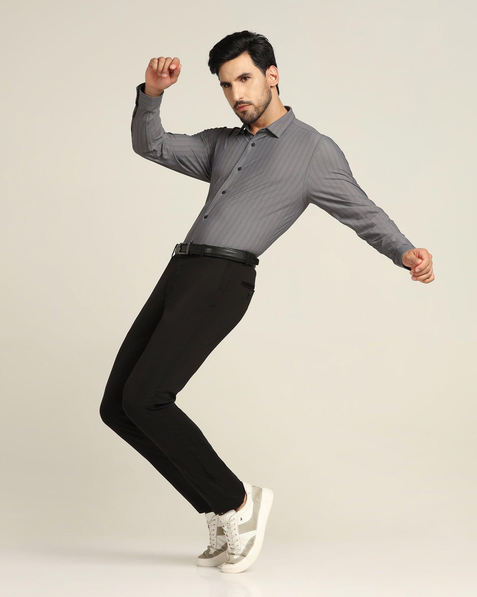 Formal Black Solid Shirt - Otto - Image 6