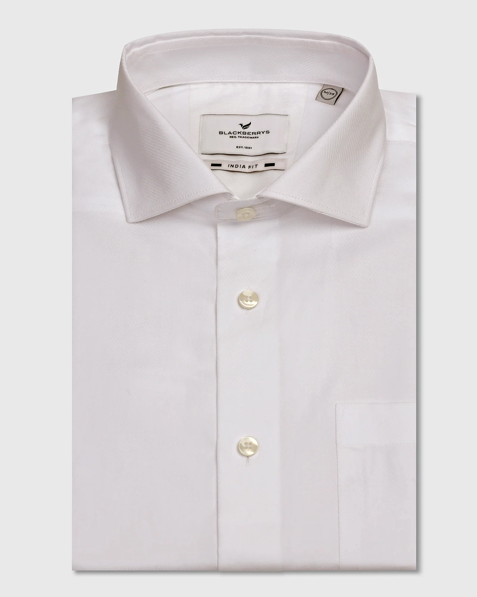 Formal Super White Check Shirt - Spy - Image 5