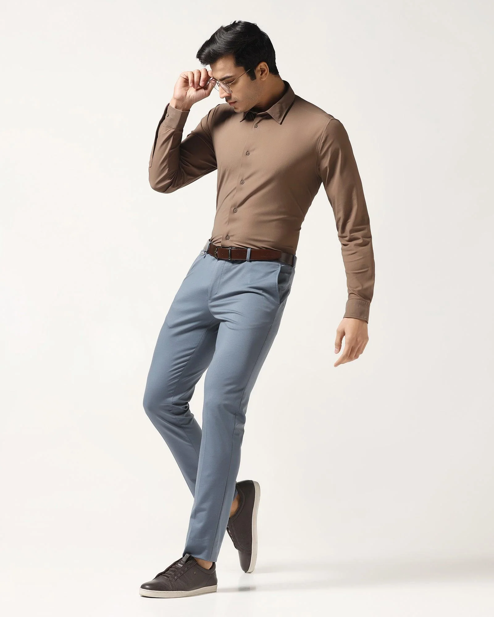 TechPro Slim Fit B-91 Formal Sky Blue Solid Trouser - Explorer - Image 7