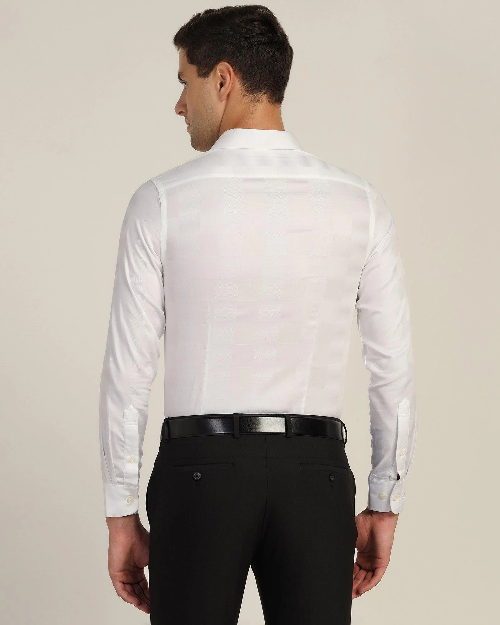 Formal White Check Shirt - Dakota - Image 2