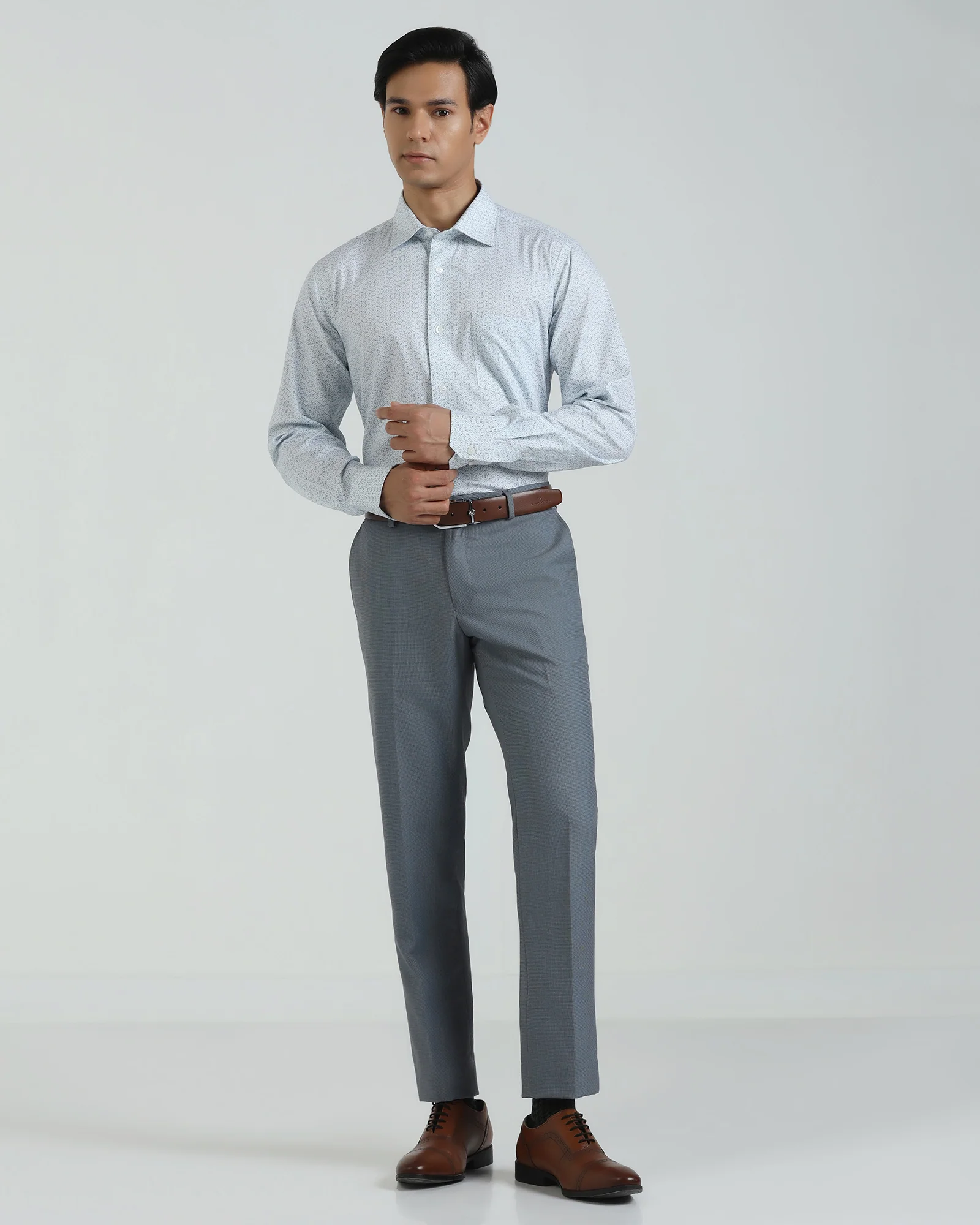 Non Iron Formal White Printed Shirt - Valor - Image 2