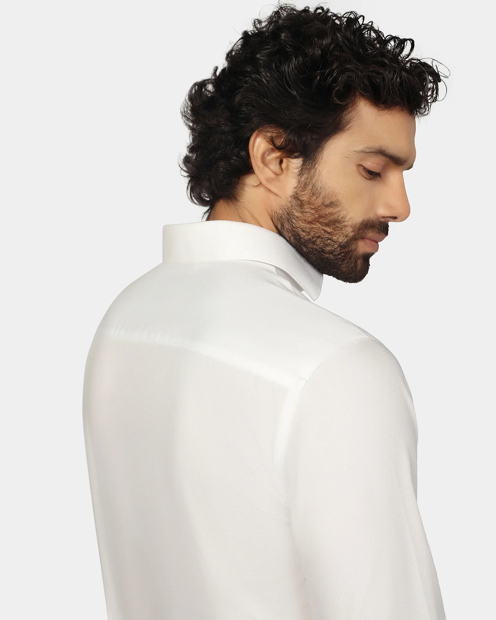 Formal Super White Textured Shirt - Pine - Image 4