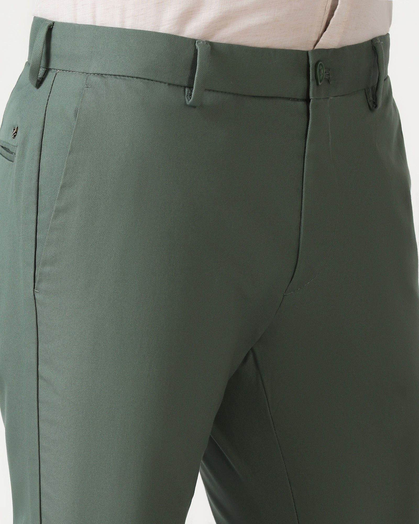 Green Solid Khakis - Janis - Image 4