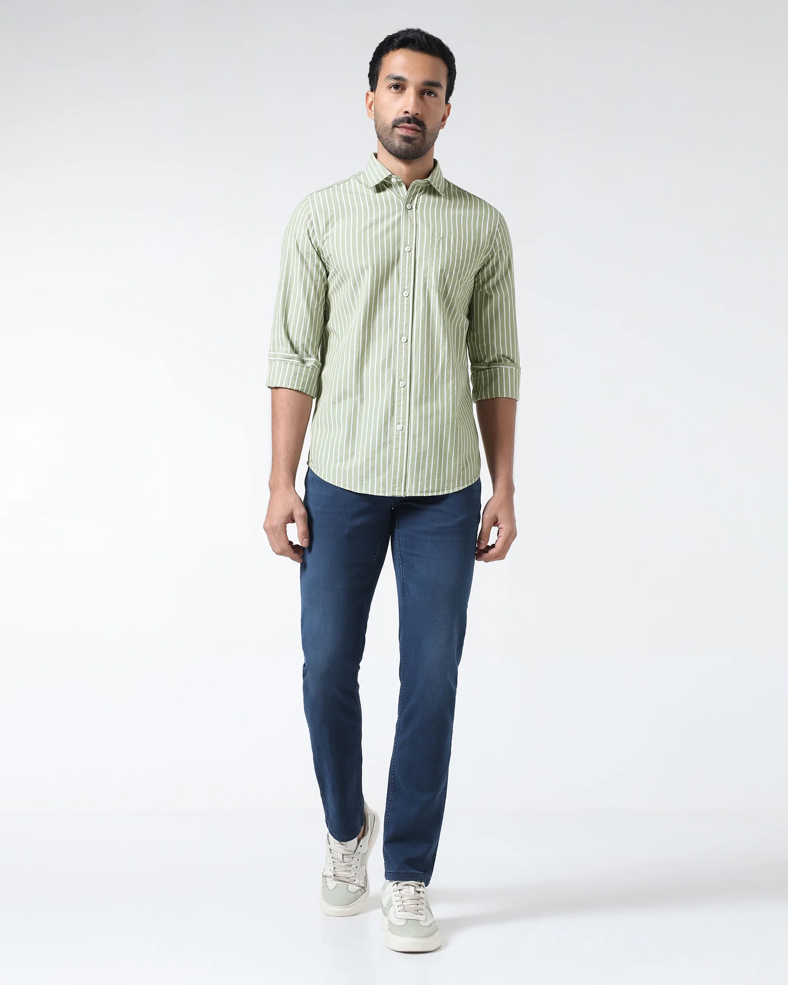 Green Stripe Shirt - Hamber - Image 3