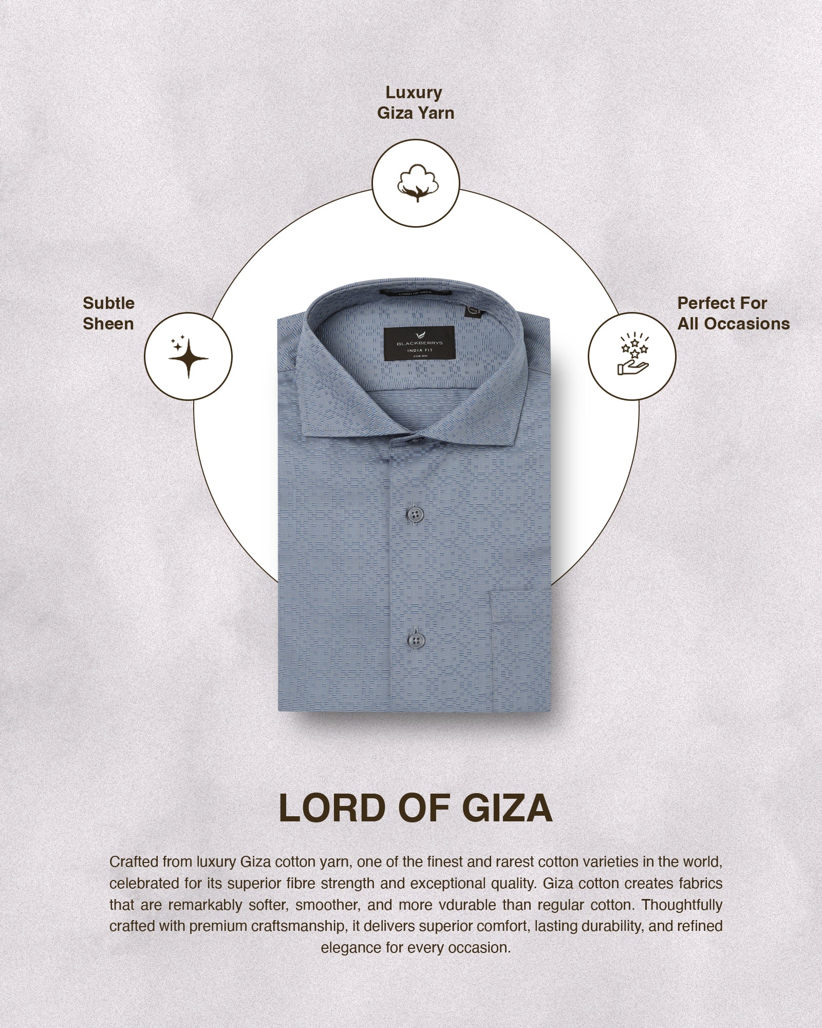 Grey Jacquard Shirt - Alton - Image 5