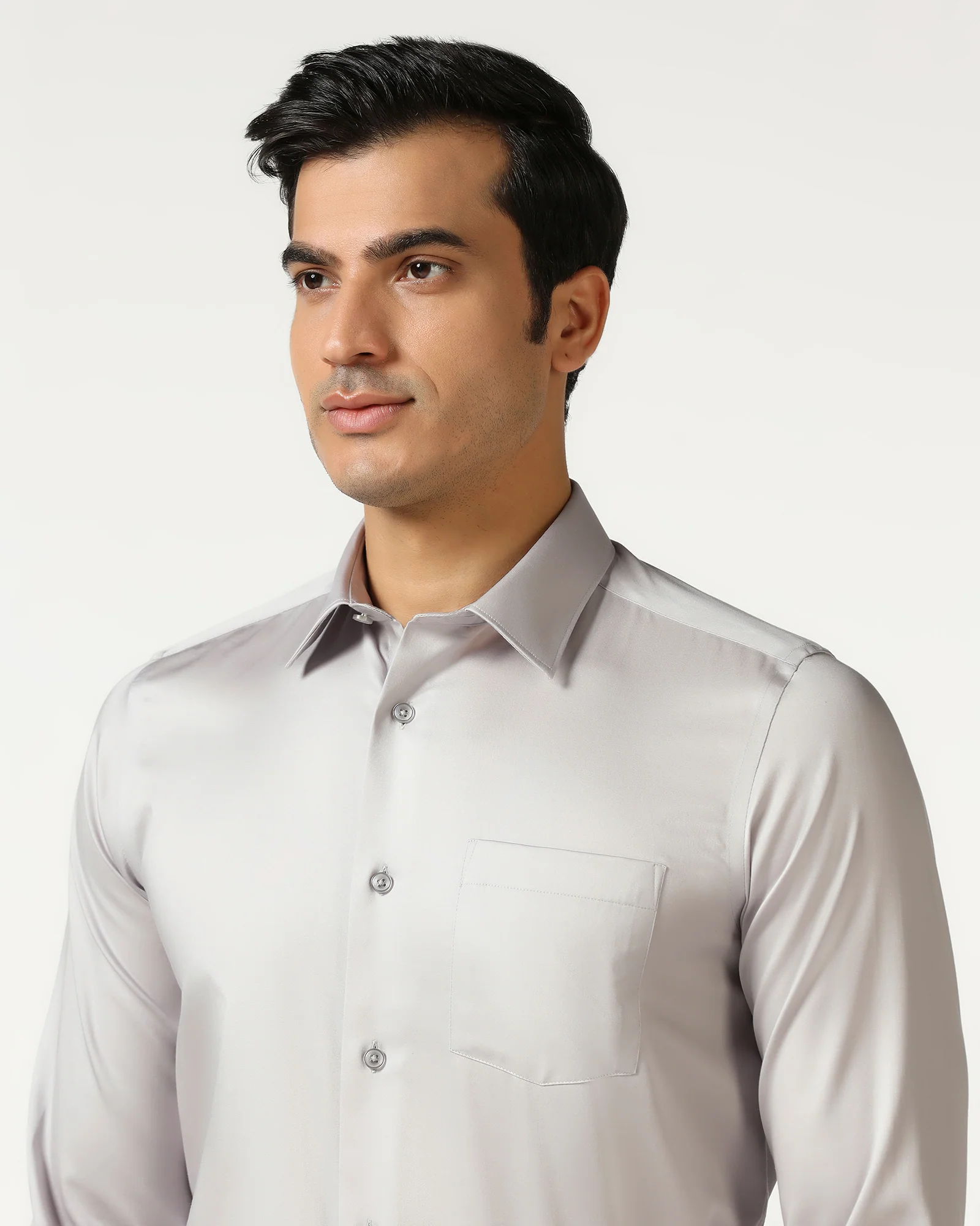 Grey Non Iron Solid Shirt - Sailor - Image 4