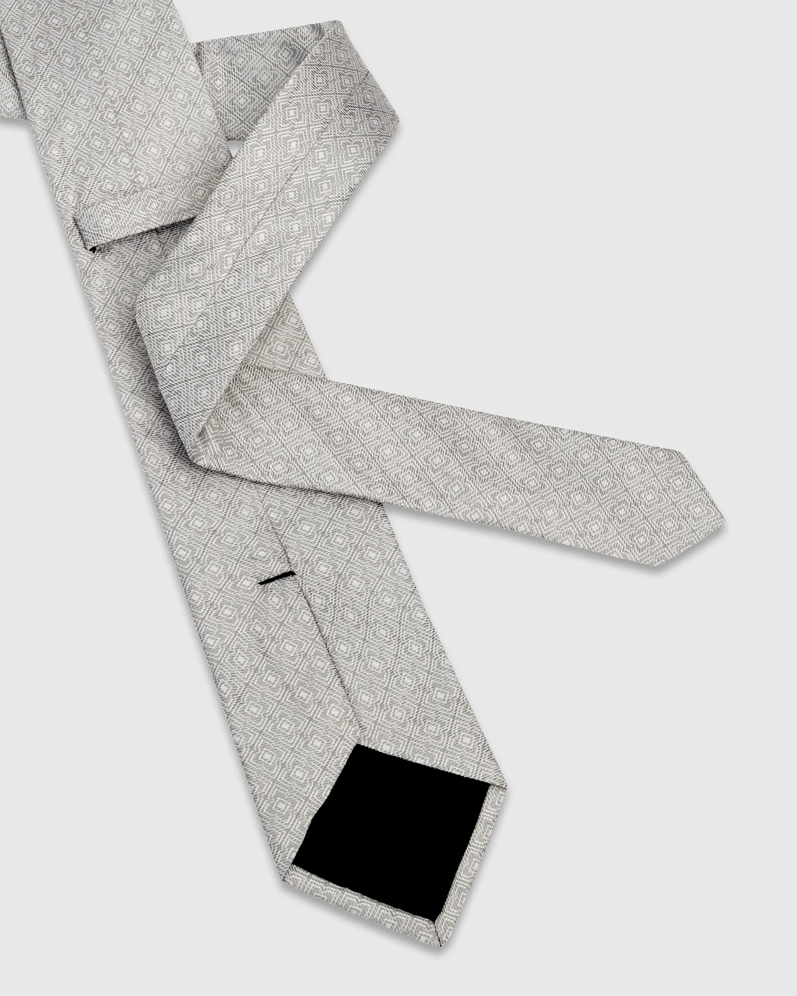 Grey Silk Jacquard Tie - Wigger - Image 4