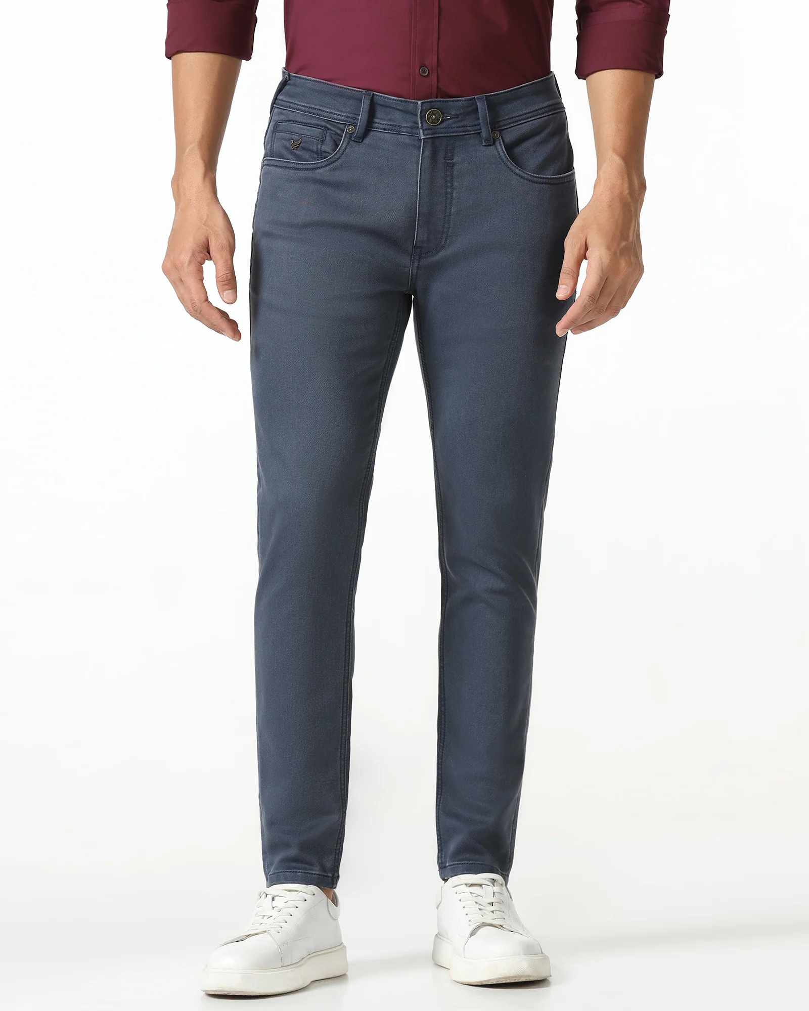 Grey Super Clean Skinny Cropped Jeans - Ogden - Image 3