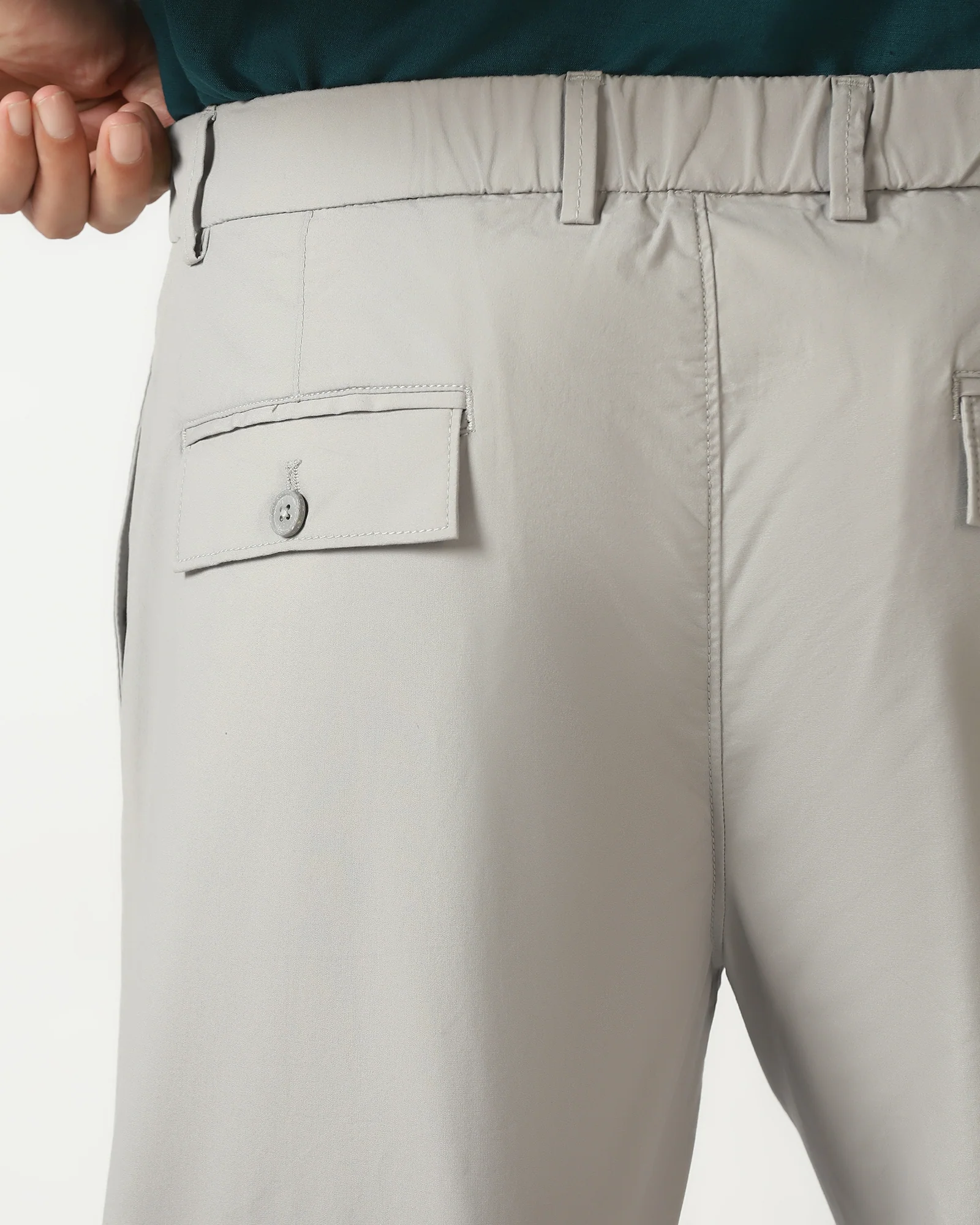 Grey Solid Khakis - Taurus - Image 6