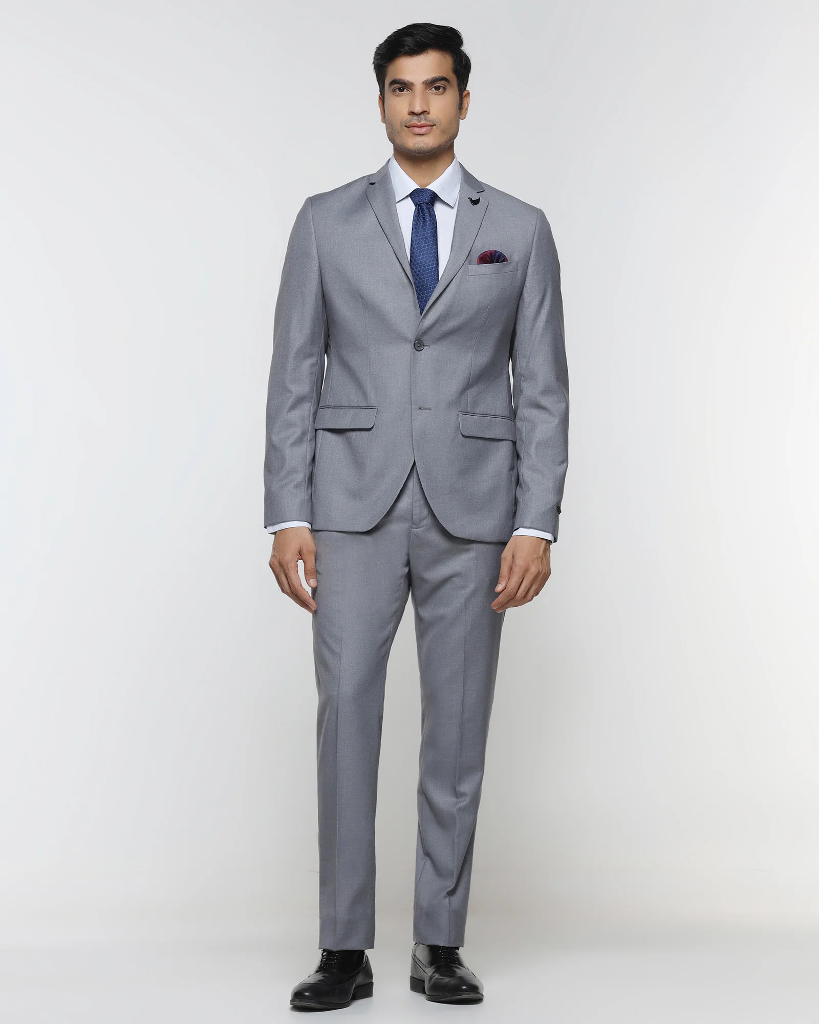 Grey Two Piece Solid Suit - Cabshot