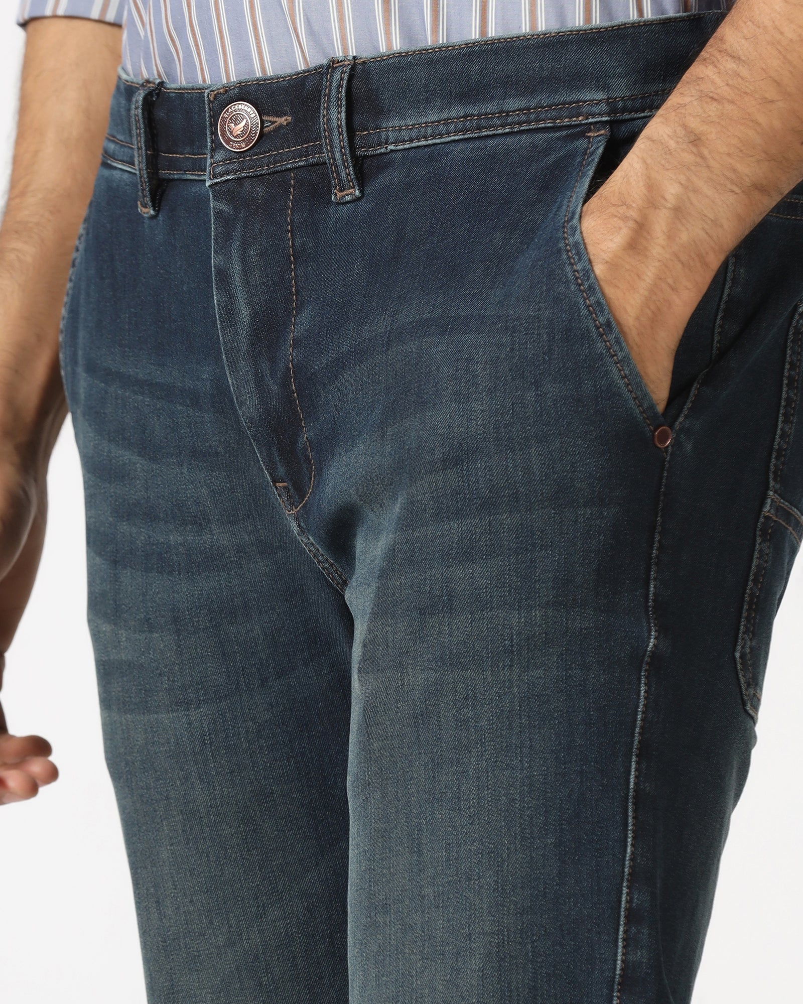Indigo Superflex Skinny Cropped Jeans - Gianna - Image 4