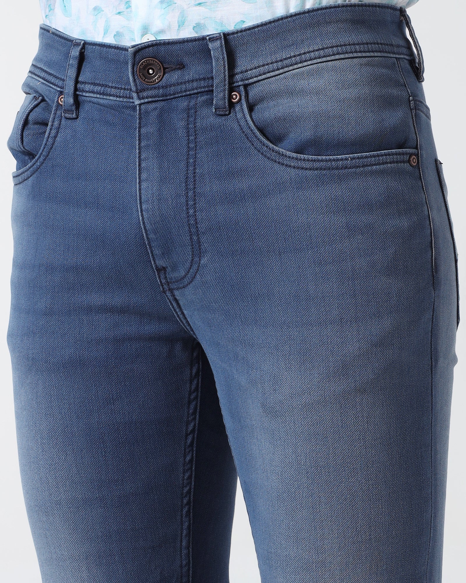 Indigo Ultrasoft Slim Fit Jeans - Leonel - Image 2