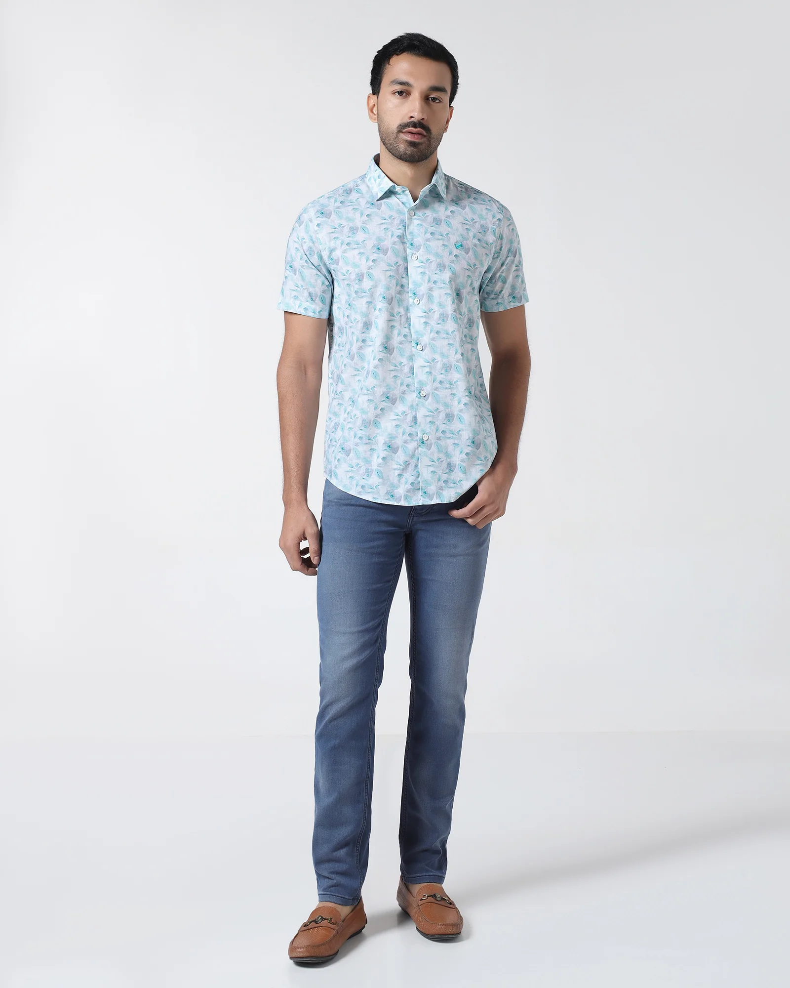 Indigo Ultrasoft Slim Fit Jeans - Leonel - Image 5