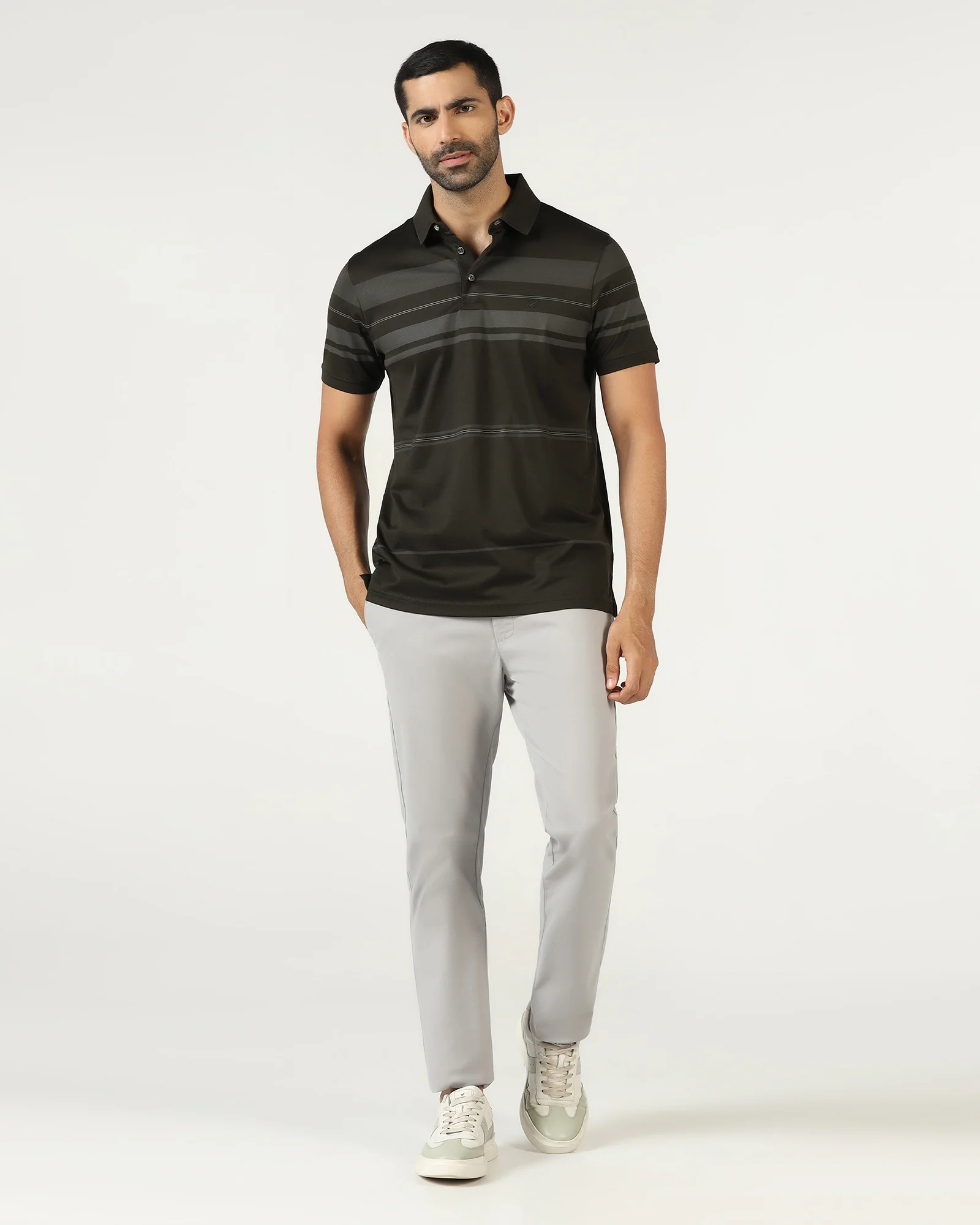 Kelp Stripe Polo - Tuck - Image 3